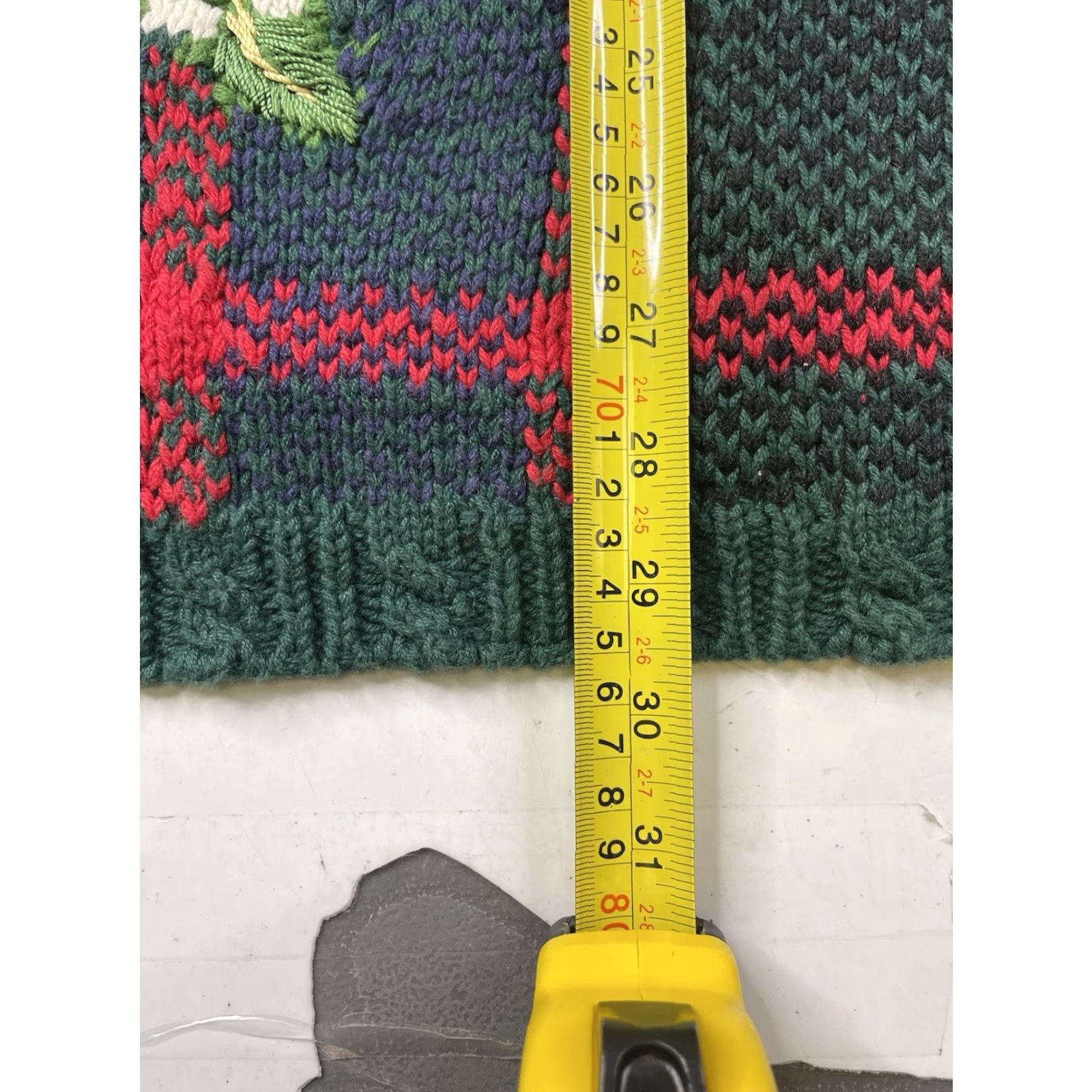 Bell VINTAGE Heirloom Collectibles Sweater Christmas Crewneck Women 18/20 Green Knit Cotton Blend Bell Bow Christmas Tree Belle 90s Size XXL / US 16-18 / IT 52-54 - 6 Thumbnail