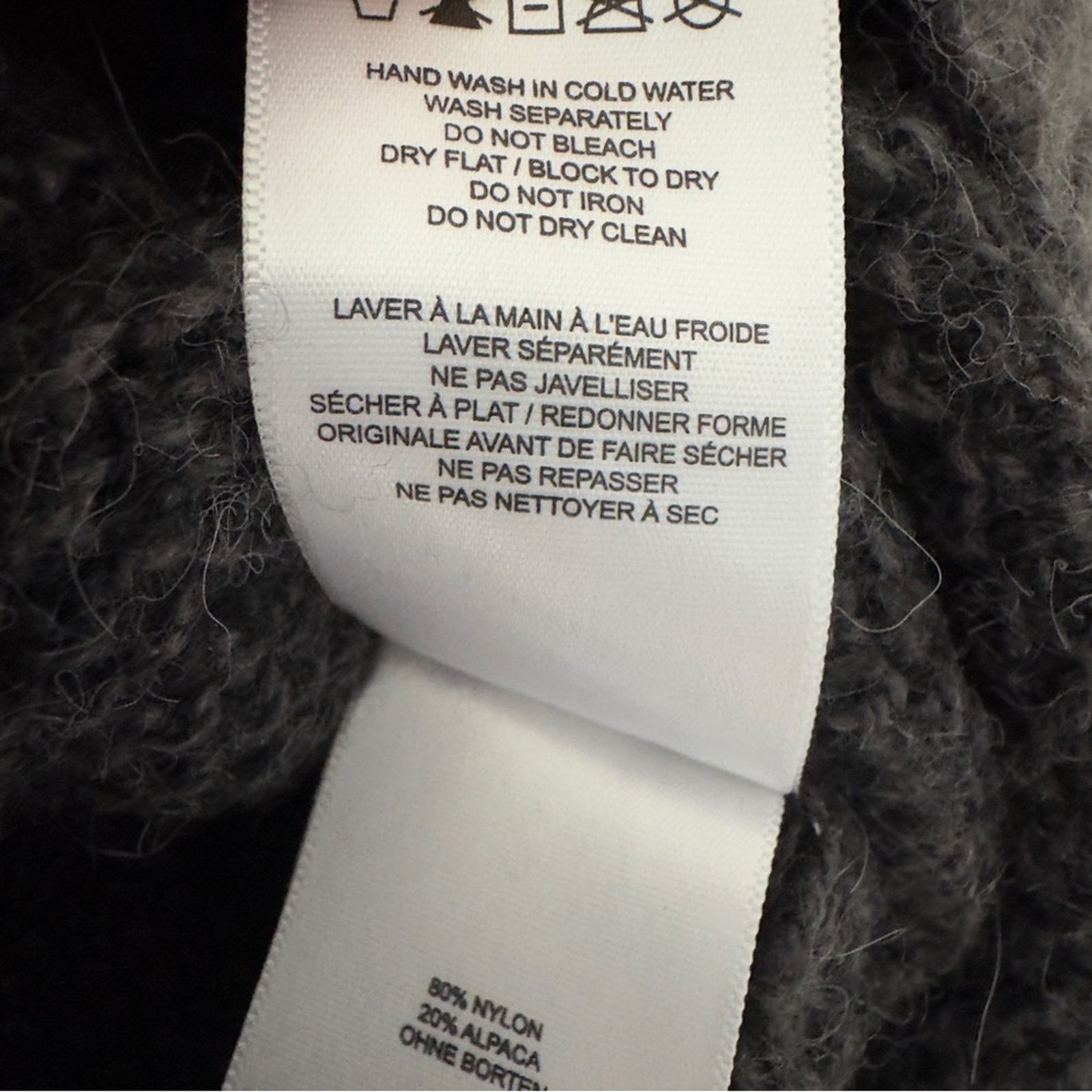 Other Lole Alpaca Blend Charcoal tight Knit Sweater crew neck Warm Size XL / US 12-14 / IT 48-50 - 10 Thumbnail
