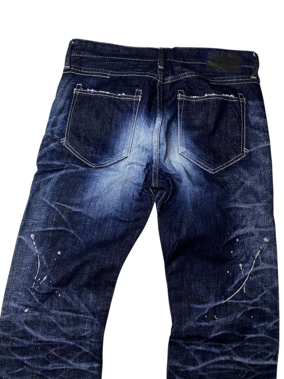 If Six Was Nine 2000's Civarize Seawash Splatter Clawmark Flared Jeans Size US 28 / EU 44 - 8 Thumbnail