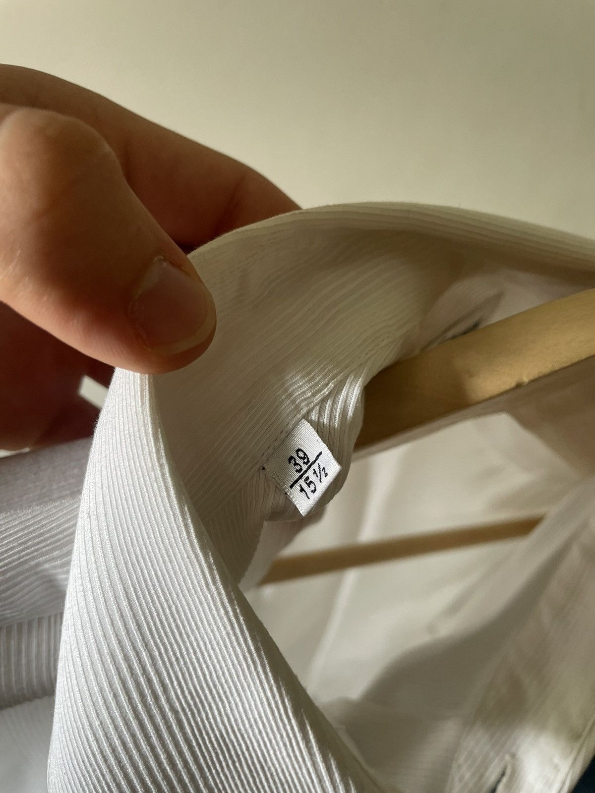 Saint Laurent Paris 2019 White Silk Ribbed Shirt Size US M / EU 48-50 / 2 - 14 Thumbnail