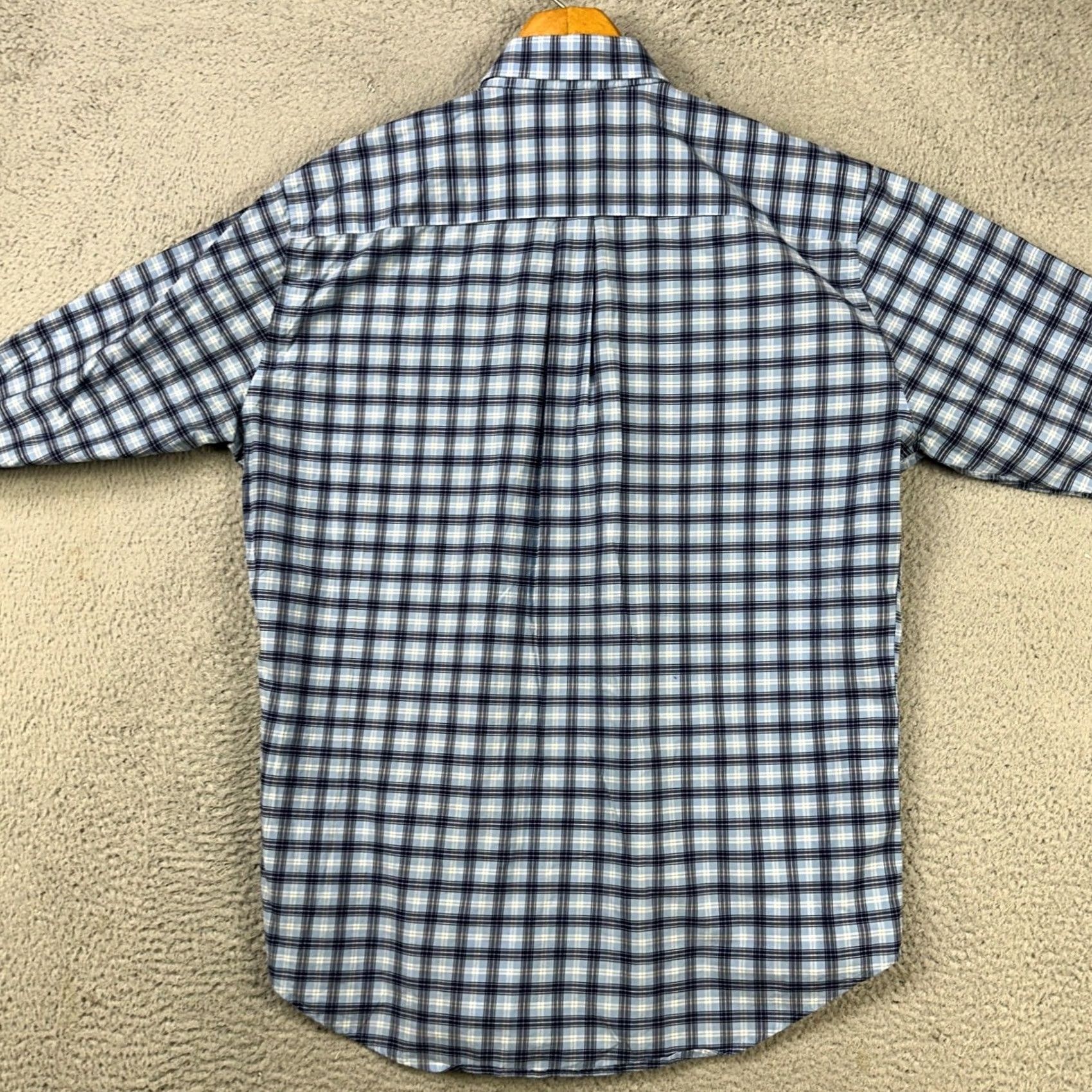 Peter Millar VINTAGE Peter Millar Crown Crafted Button-Down Shirt Large Blue Plaid Pocket Stretch Mens Size L Size US L / EU 52-54 / 3 - 3 Thumbnail