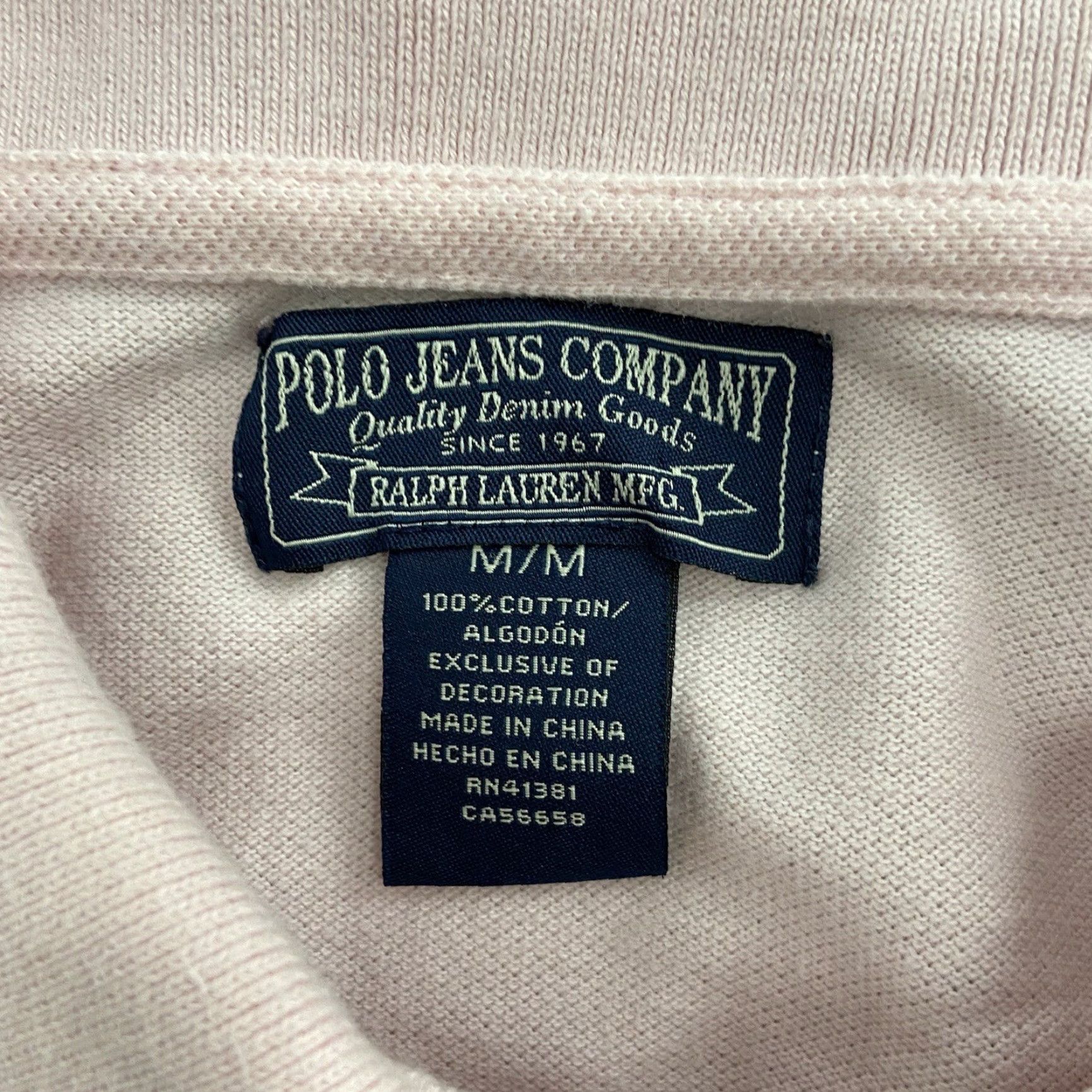 Ralph Lauren Vintage Ralph Lauren Polo Shirt Men Medium Pink USA Flag Embroidered Classic Polo All Seasons Size US M / EU 48-50 / 2 - 5 Thumbnail