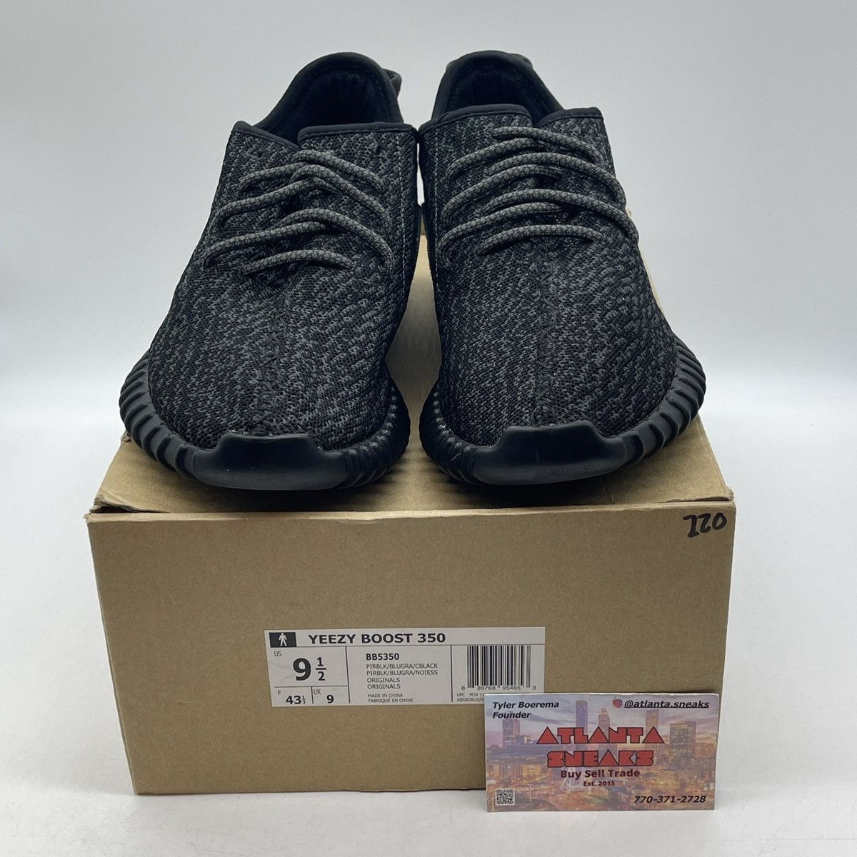 Adidas Yeezy boost 350 pirate black Size US 9.5 / EU 42-43 - 2 Thumbnail