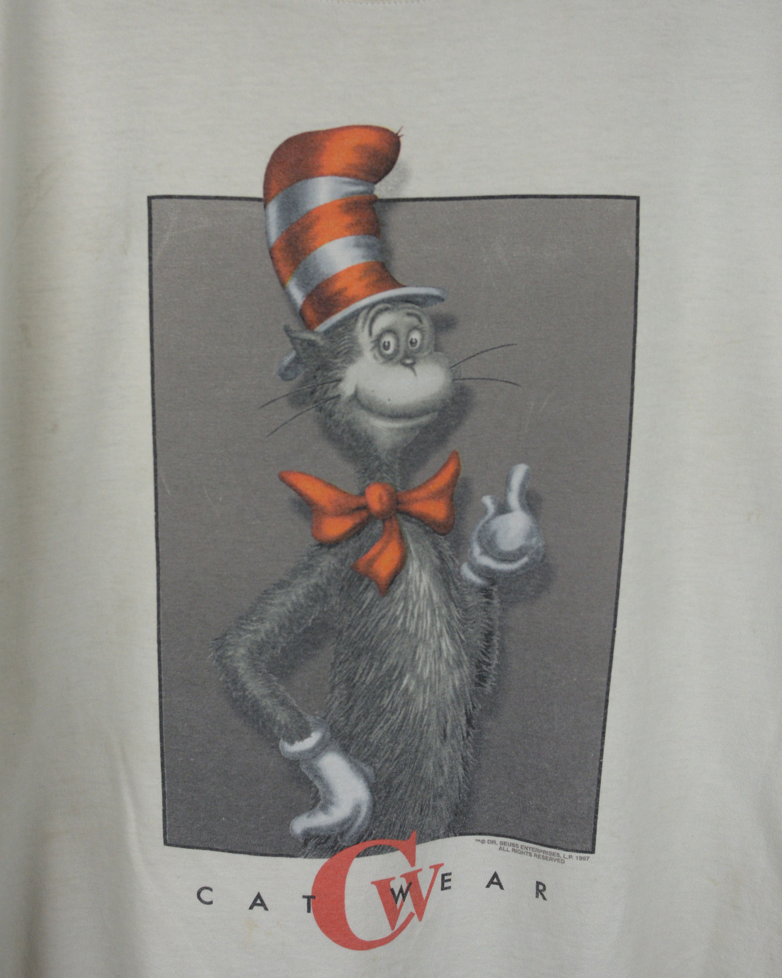 Vintage Vintage Dr Seuss Cat in the Hat Cat Wear 1997 t shirt Size US XXL / EU 58 / 5 - 2 Thumbnail