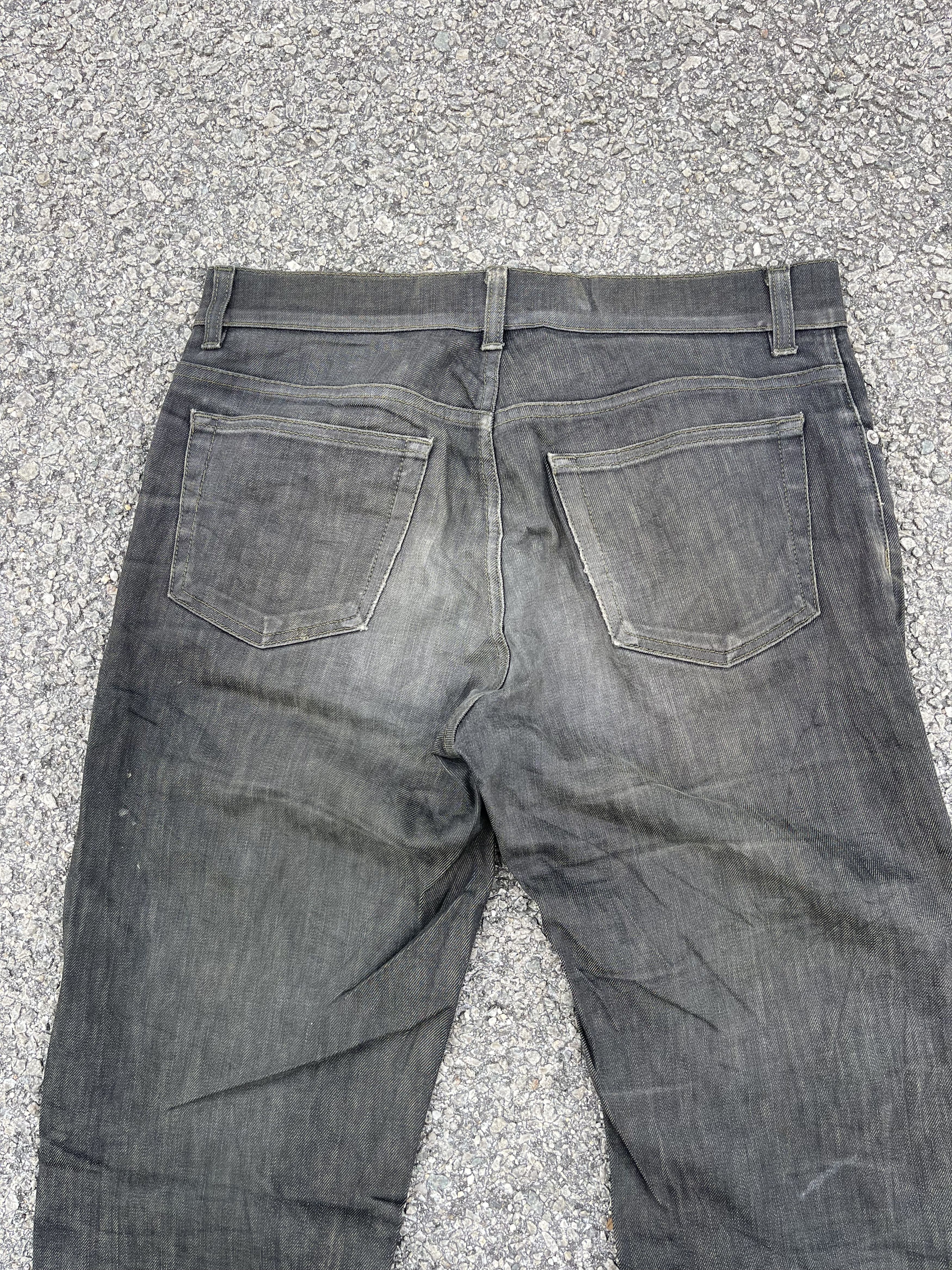 Helmut Lang × Vintage Vtg 90s Helmut Lang Black Dirt Low Waist Contour Fit Size US 31 - 16 Thumbnail