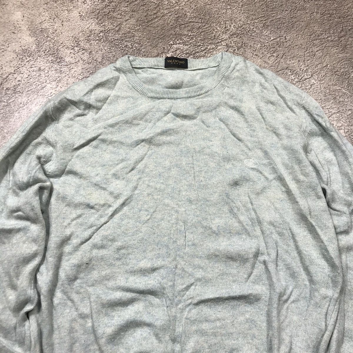 Vintage Vintage 90s Valentino Knit Sweater Oversized Grunge Logo L Size US L / EU 52-54 / 3 - 3 Thumbnail