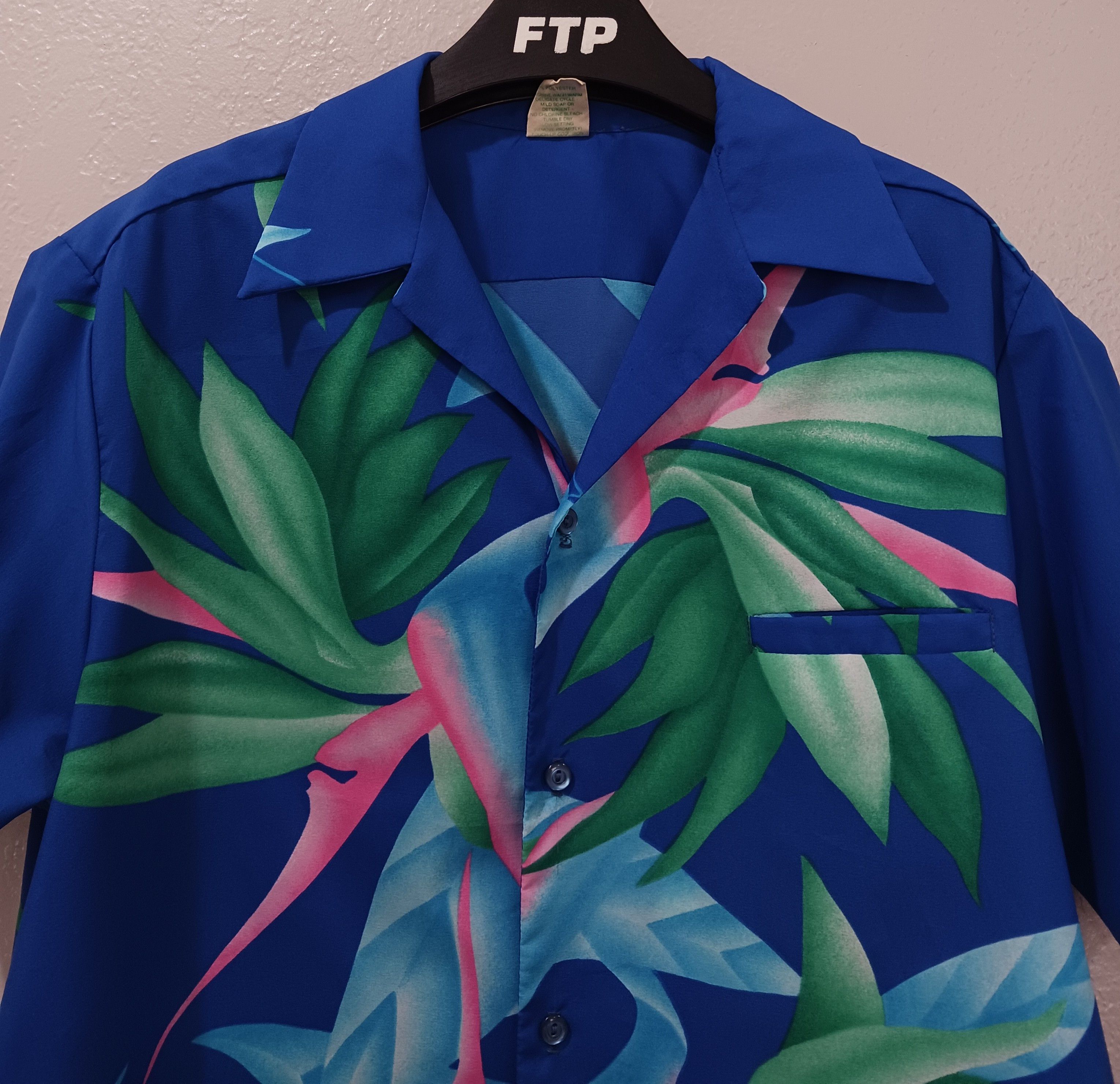 Vintage Greenecastle Vintage 1970s Bird Of Paradise Floral Button Up Size US L / EU 52-54 / 3 - 3 Thumbnail