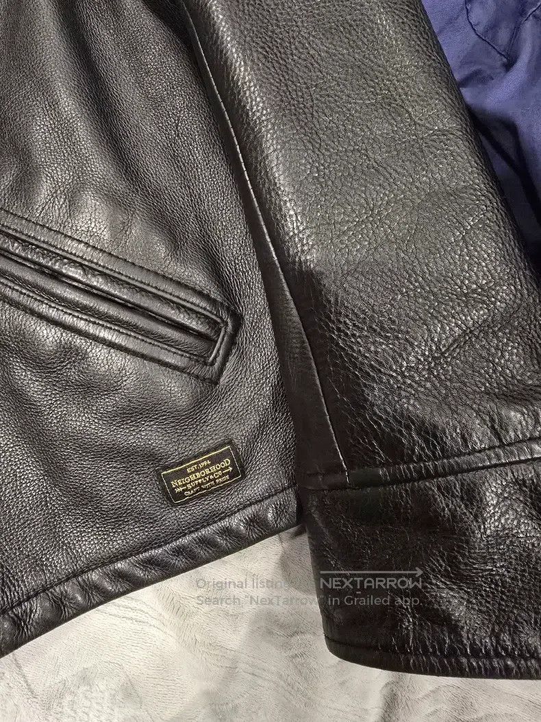 Neighborhood Neighborhood Black Biker Leather Jacket Size US L / EU 52-54 / 3 - 5 Thumbnail