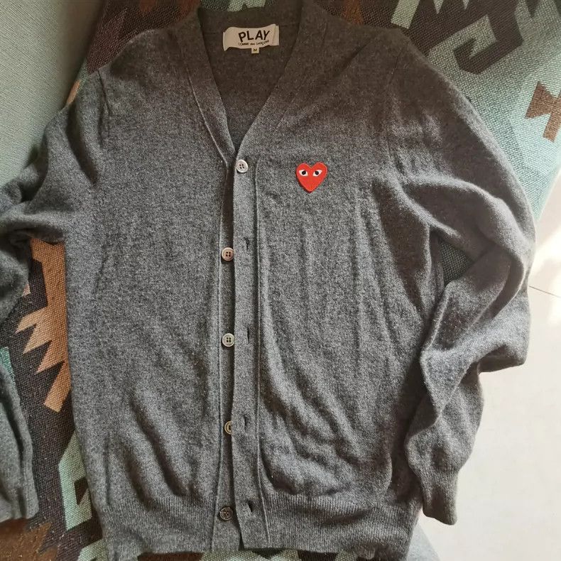 Comme des Garcons PLAY PLAY CDG Heart Logo Wool Cardigan - dmc Size US M / EU 48-50 / 2 - 1 Thumbnail