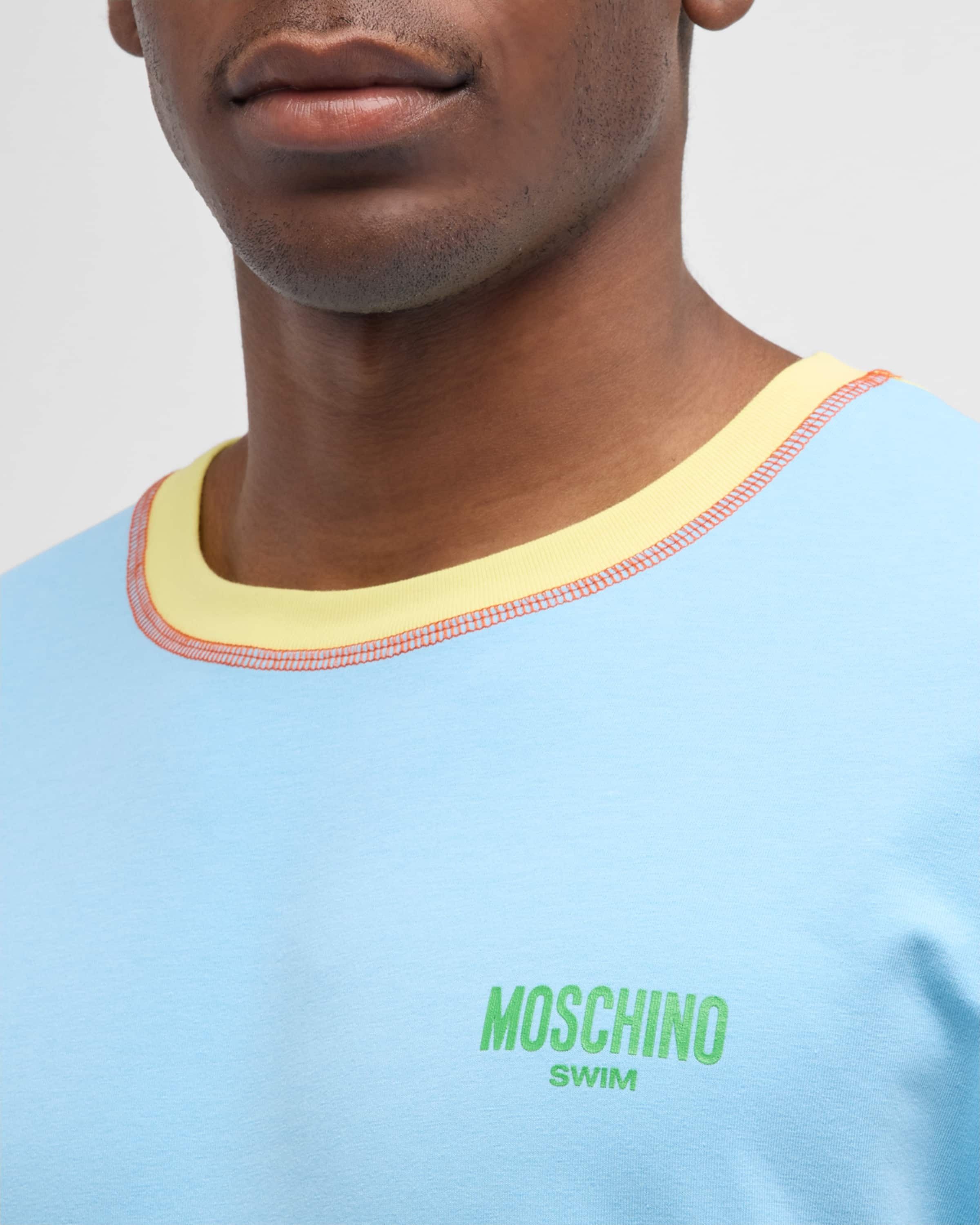 Moschino o1y0225 Logo T-Shirt in Light Blue Size US XS / EU 42 / 0 - 2 Thumbnail