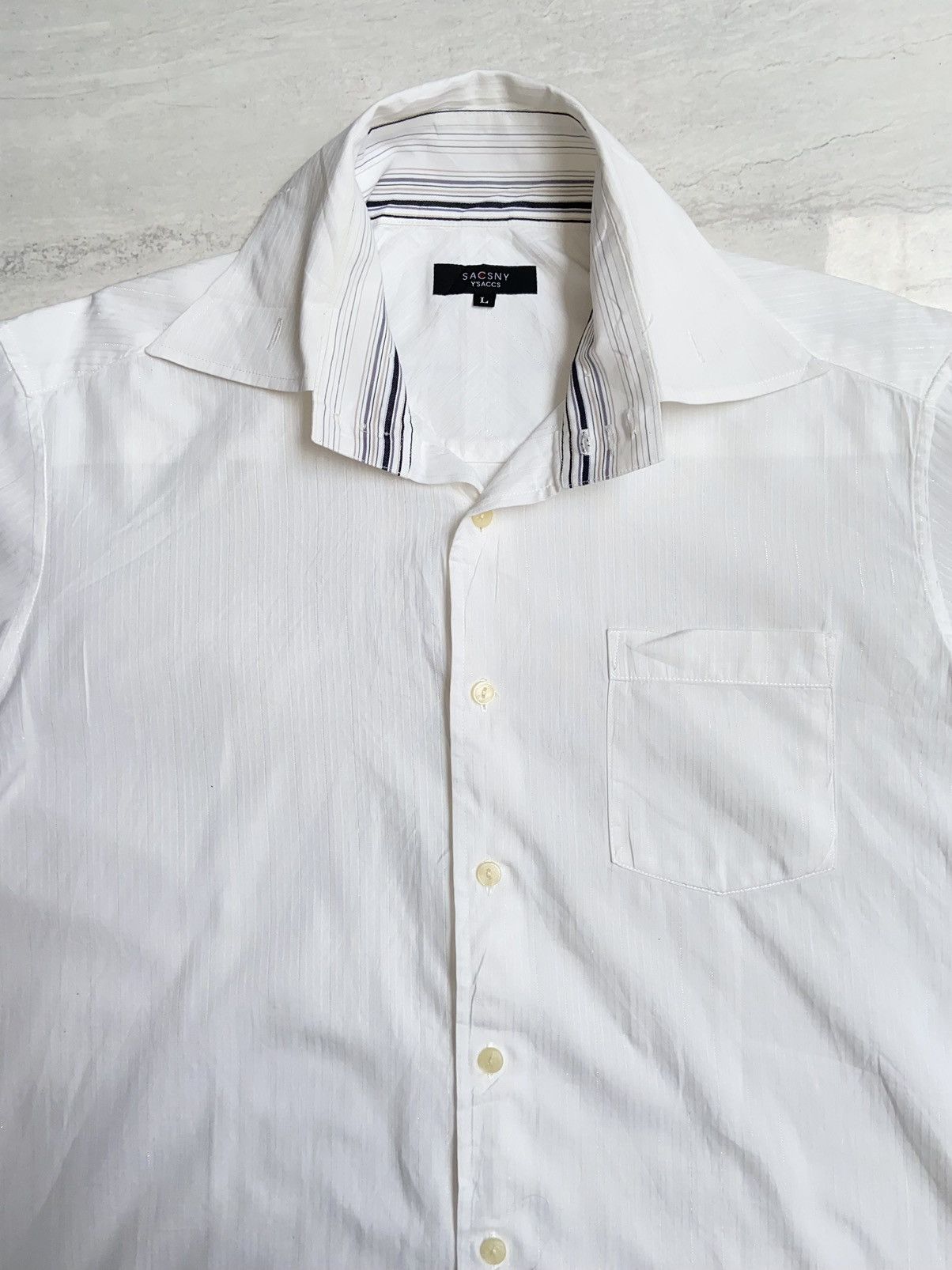 Yohji Yamamoto SACSNY Y’SACCS White Shirt Size US L / EU 52-54 / 3 - 8 Thumbnail