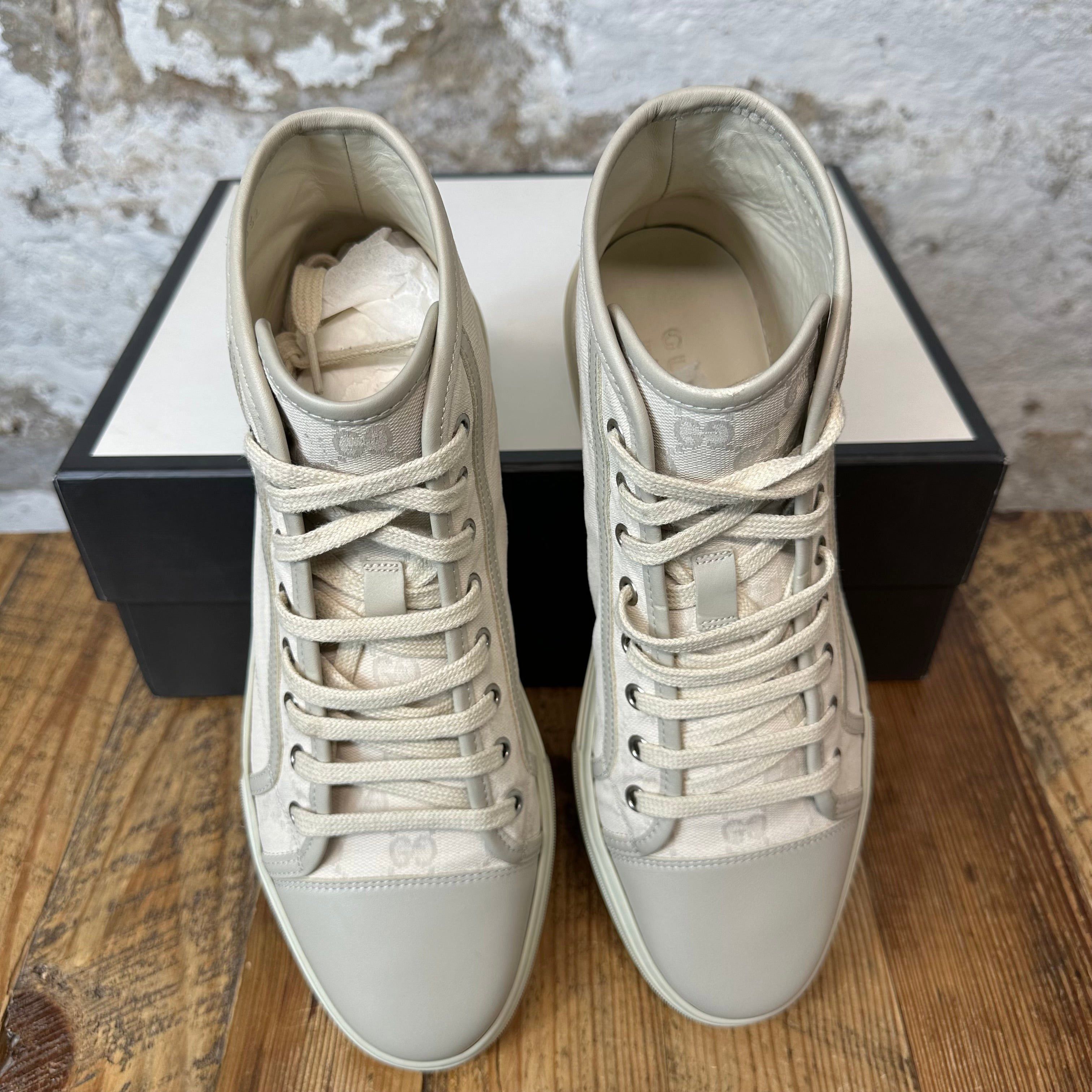 Gucci Gucci High Beige GG Monogram Sneaker Sz 8.5 Size US 8.5 / EU 41-42 - 4 Thumbnail