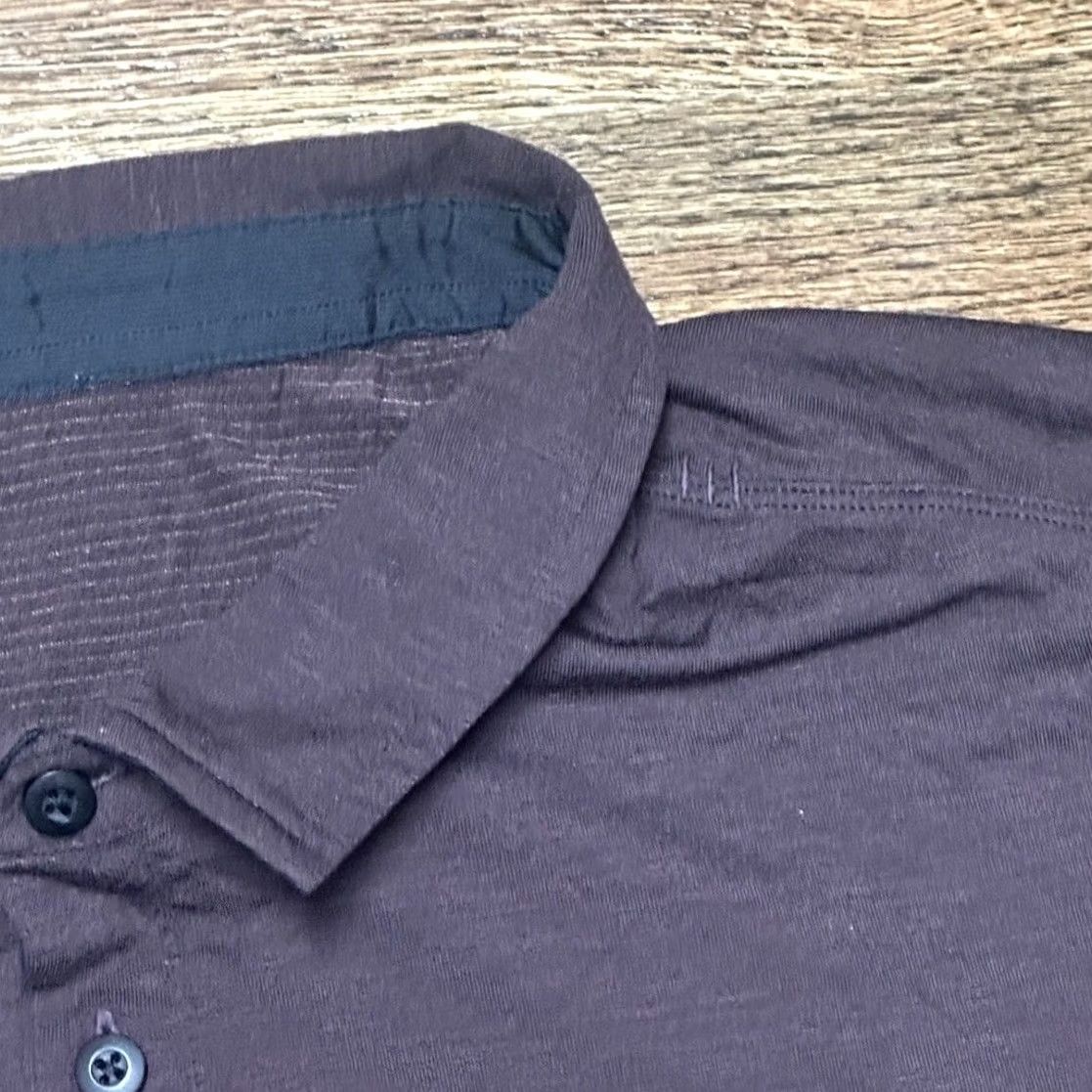 Lululemon LULULEMON Evolution Polo Shirt Men's XL Maroon Short Sleeve Golf Performance Size US XL / EU 56 / 4 - 4 Thumbnail