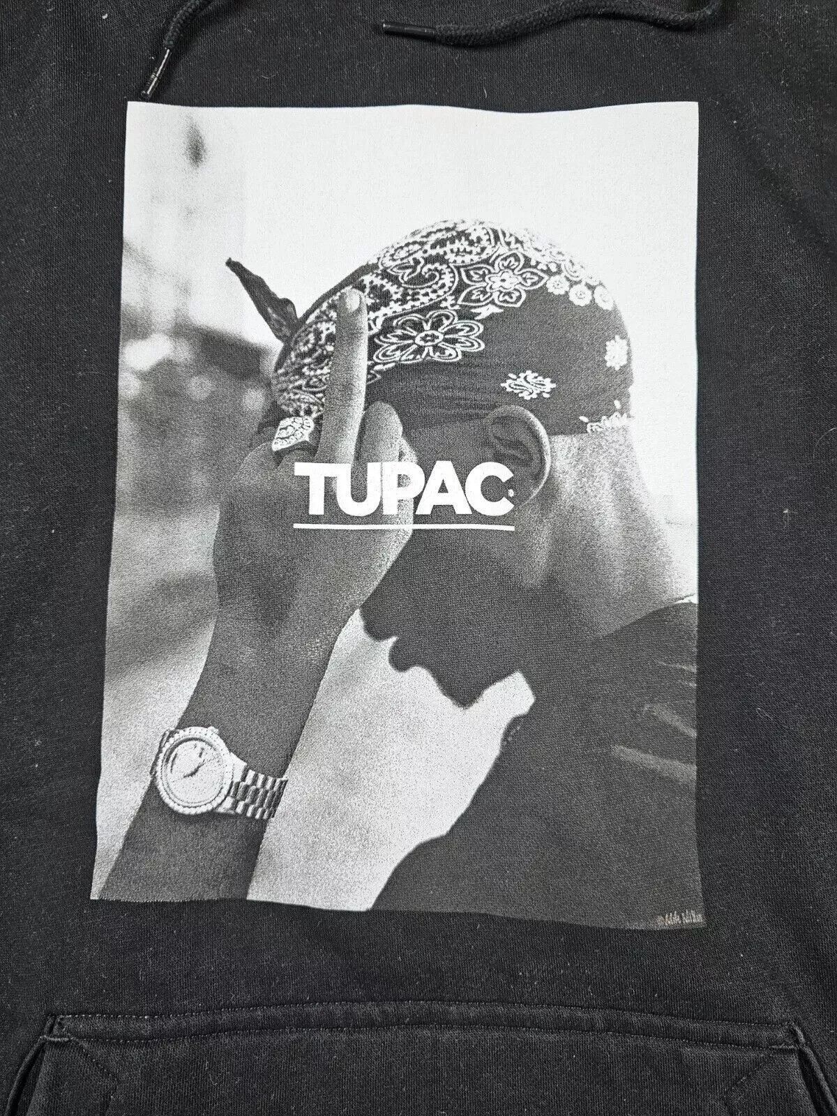 Other Mister Tee Tupac 2Pac Graphic Pullover Hoodie Black Men M Size US M / EU 48-50 / 2 - 2 Thumbnail