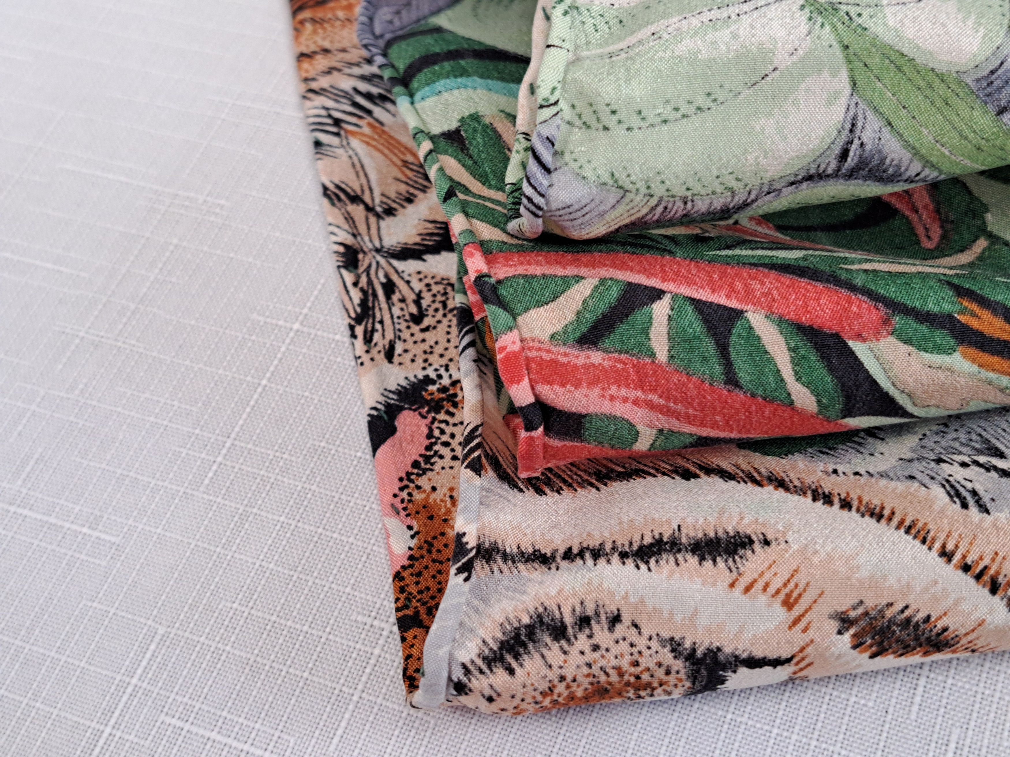 SHAVA animals/exotic nature print large silk scarf.