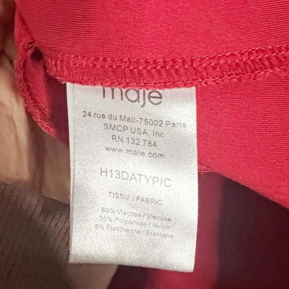Maje Maje | Red Cocktail Dress Size M / US 6-8 / IT 42-44 - 6 Thumbnail