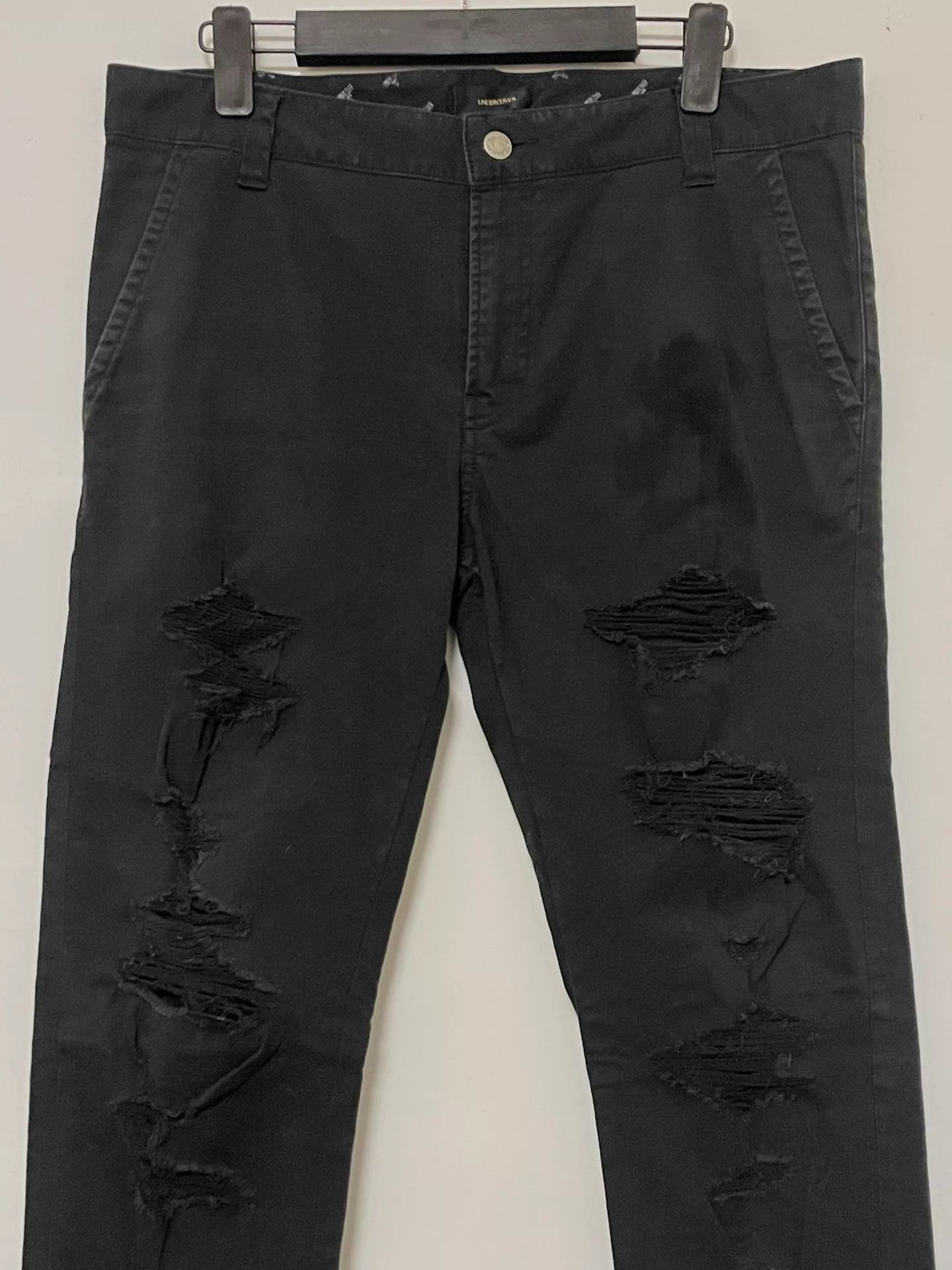Undercover Black Distressed Casual Pants Size 38 Size US 38 / EU 54 - 1 Thumbnail