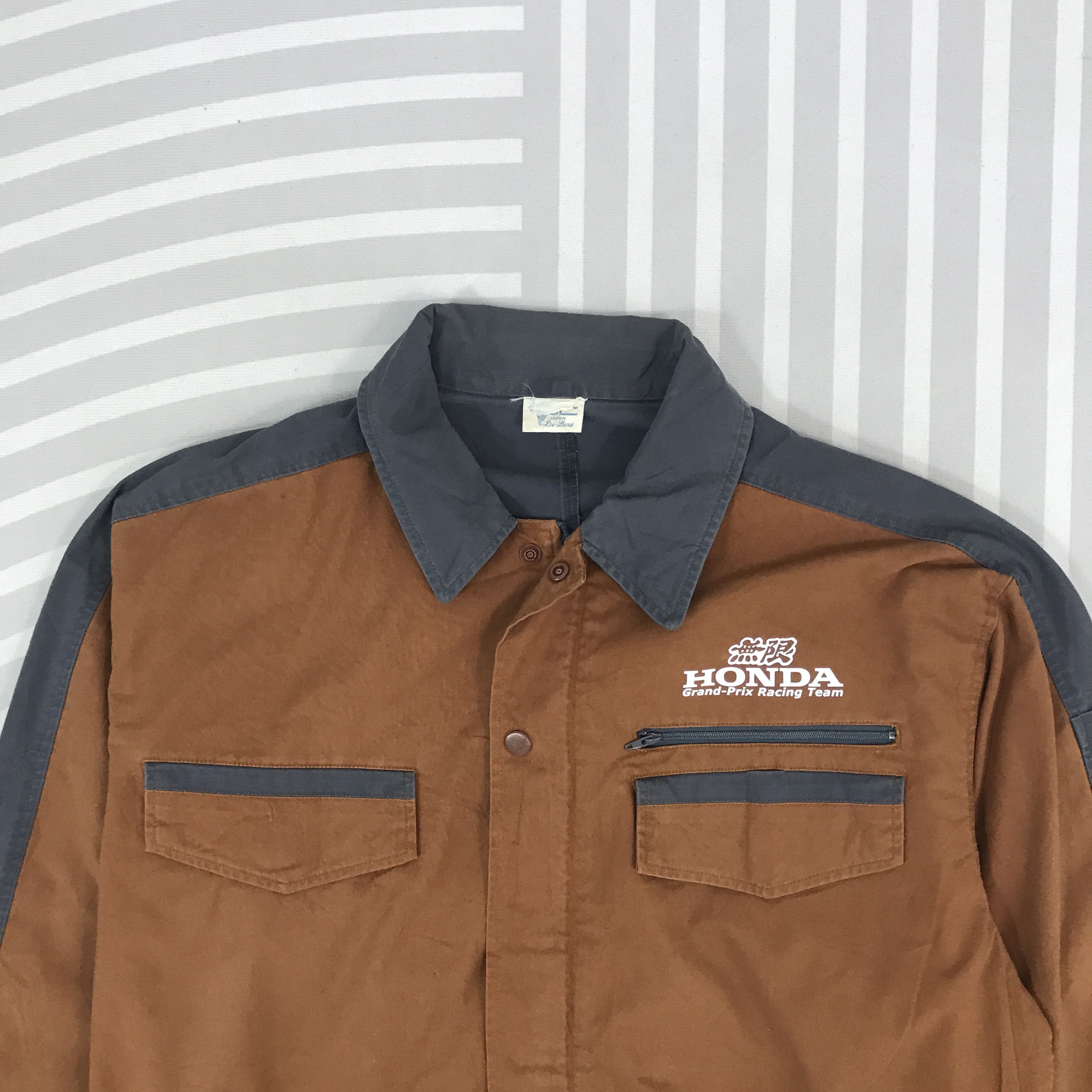 Japanese Brand × Vintage Vintage Honda racing F1 Uniform Work jacket Size US L / EU 52-54 / 3 - 2 Thumbnail