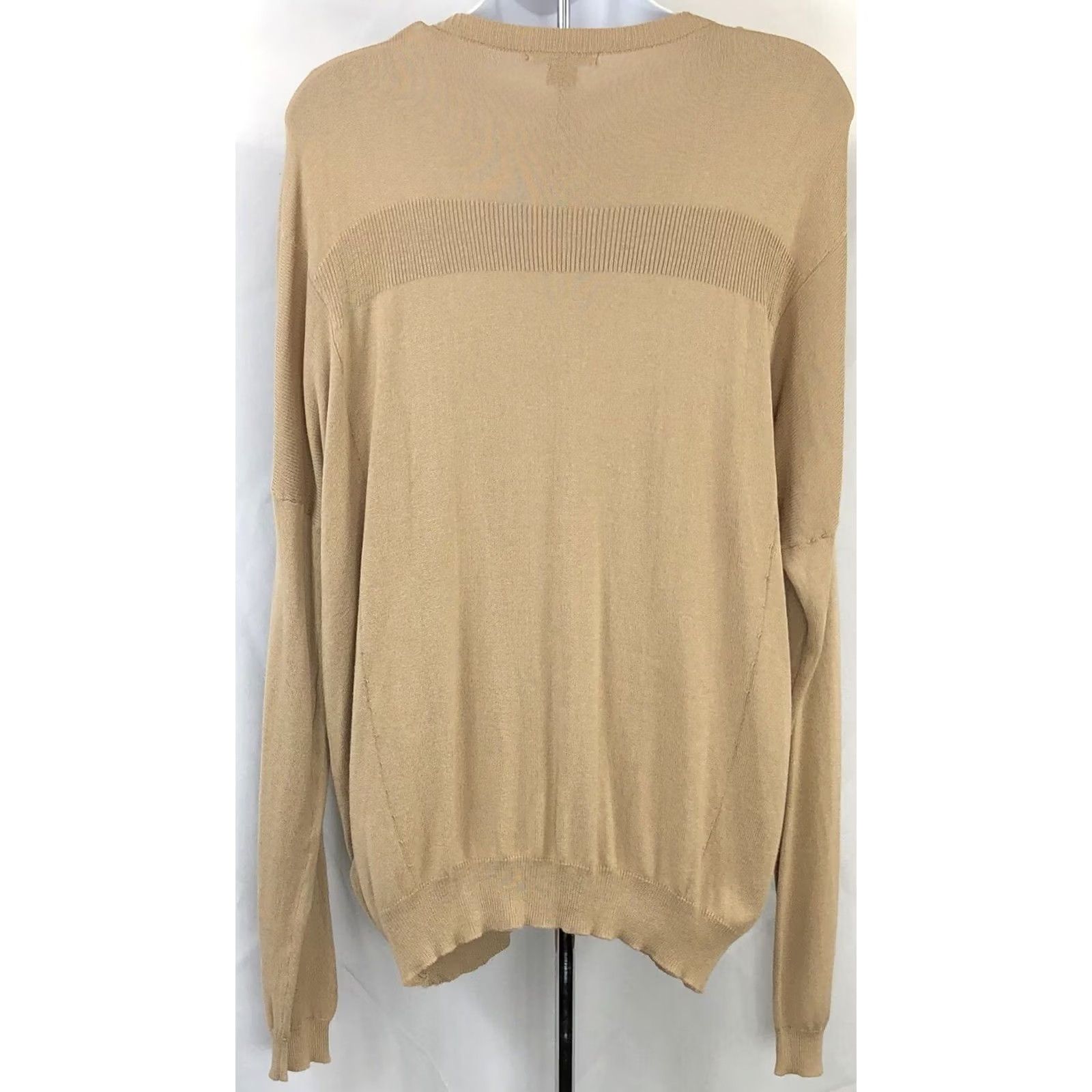 Vintage Metaphor Cardigan Sweater L Tan Button Up Long Sleeve Capsule Cottage Boho Size L / US 10 / IT 46 - 3 Thumbnail
