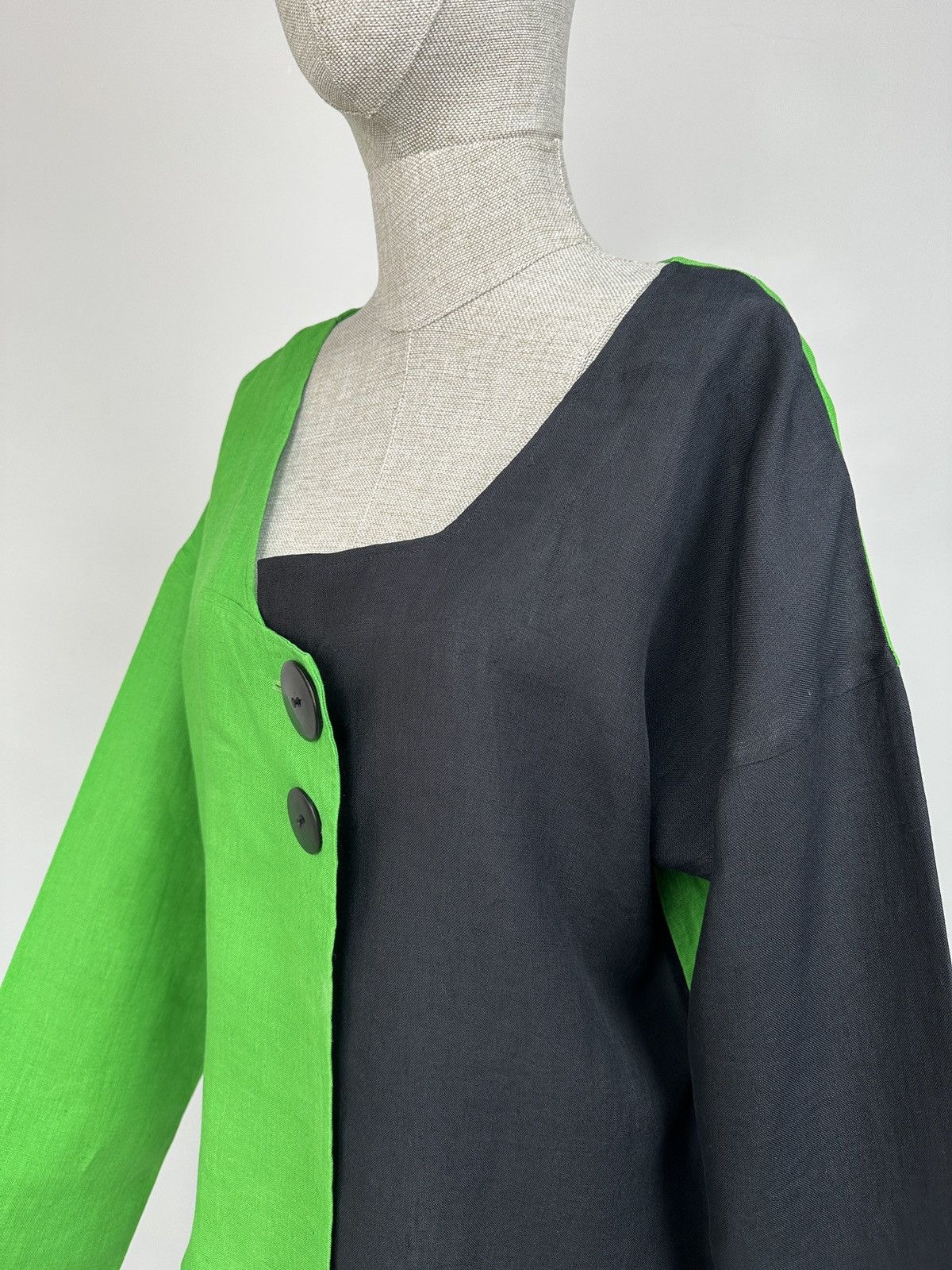 Other OLARS ULLA Linen Colorblock Lagenlook Boho Overszied Jacket Size ONE SIZE - 9 Thumbnail