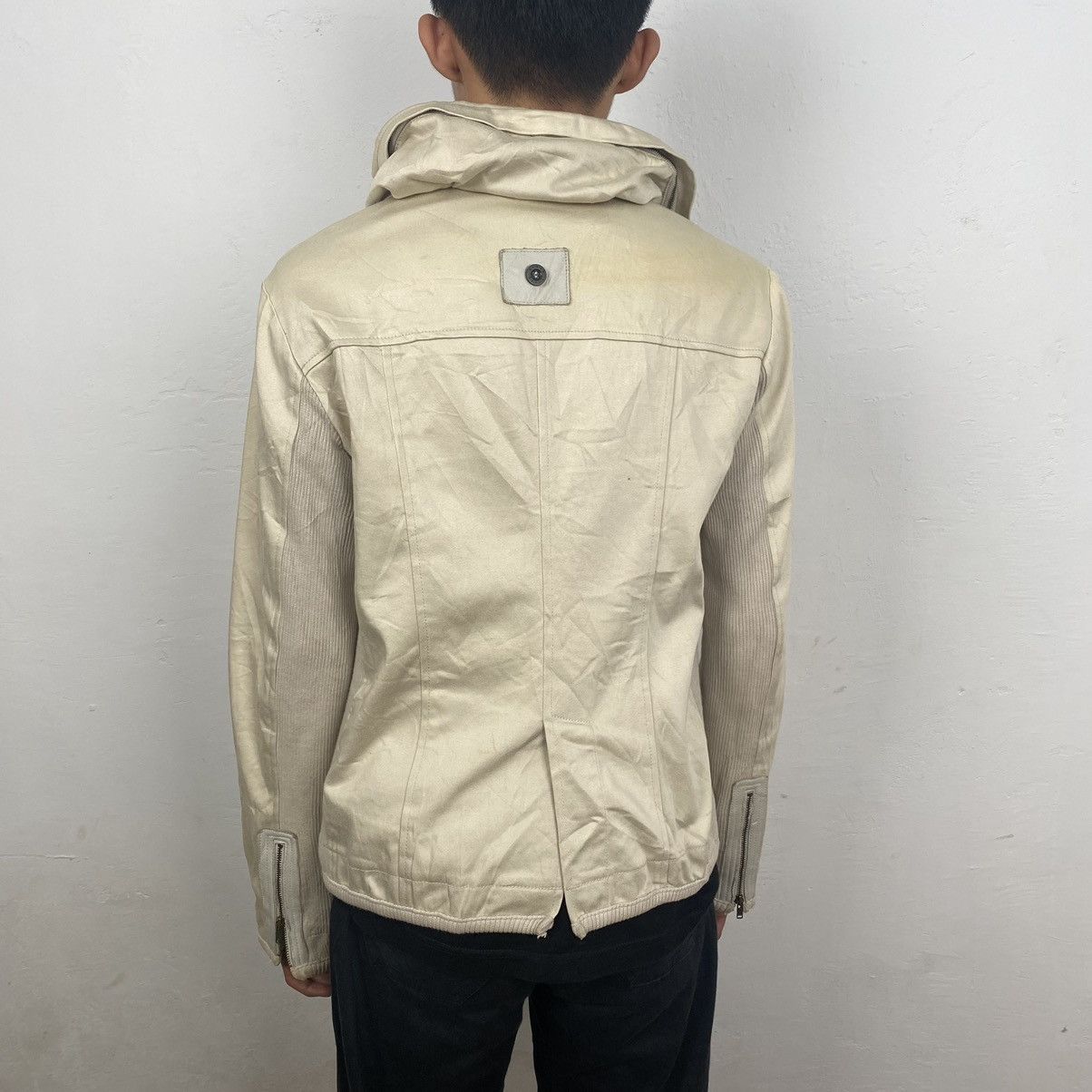 If Six Was Nine × Japanese Brand B.R.U.S.H canvas mix leather hidden hooded jacket Size US M / EU 48-50 / 2 - 9 Thumbnail