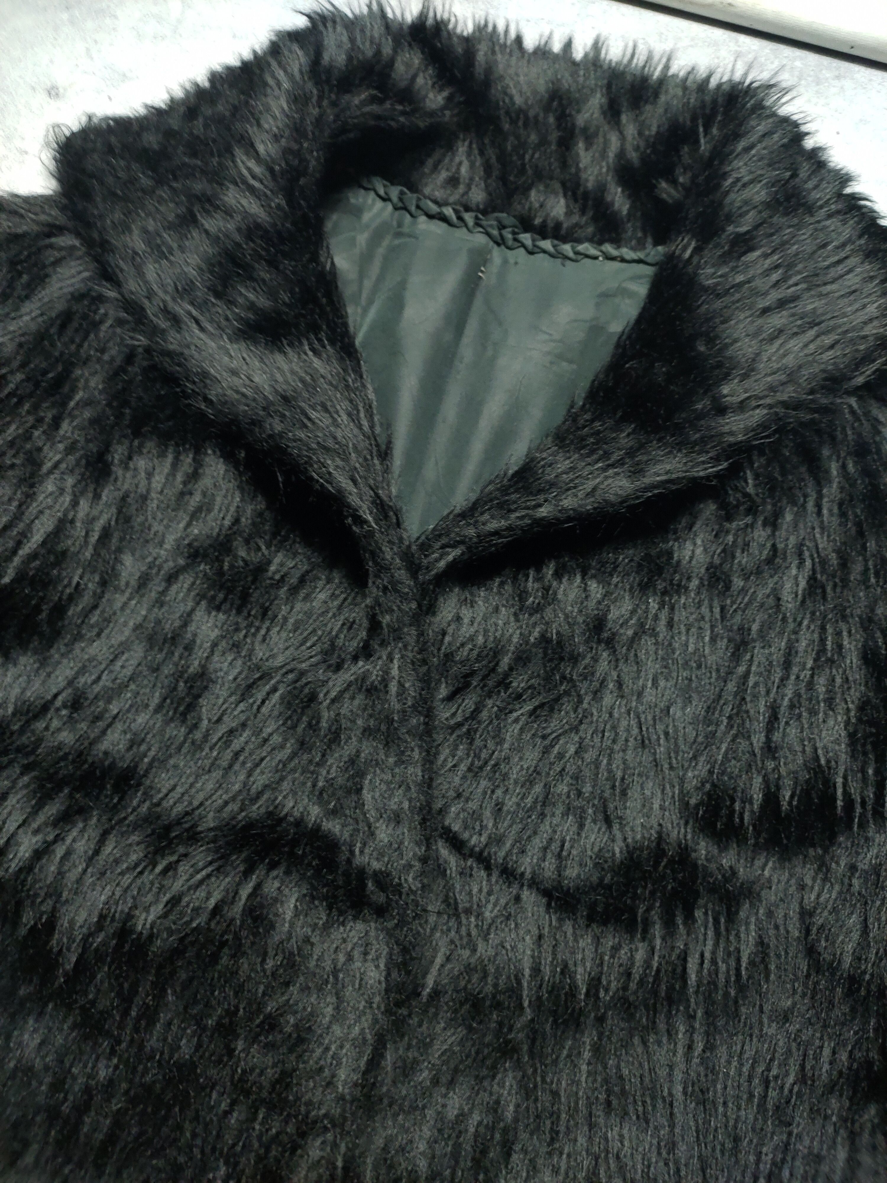 Anonymous Club Oversize Womens Long Faux Fox Fur Outwear Jacket Trench Coat Size XL / US 12-14 / IT 48-50 - 5 Thumbnail