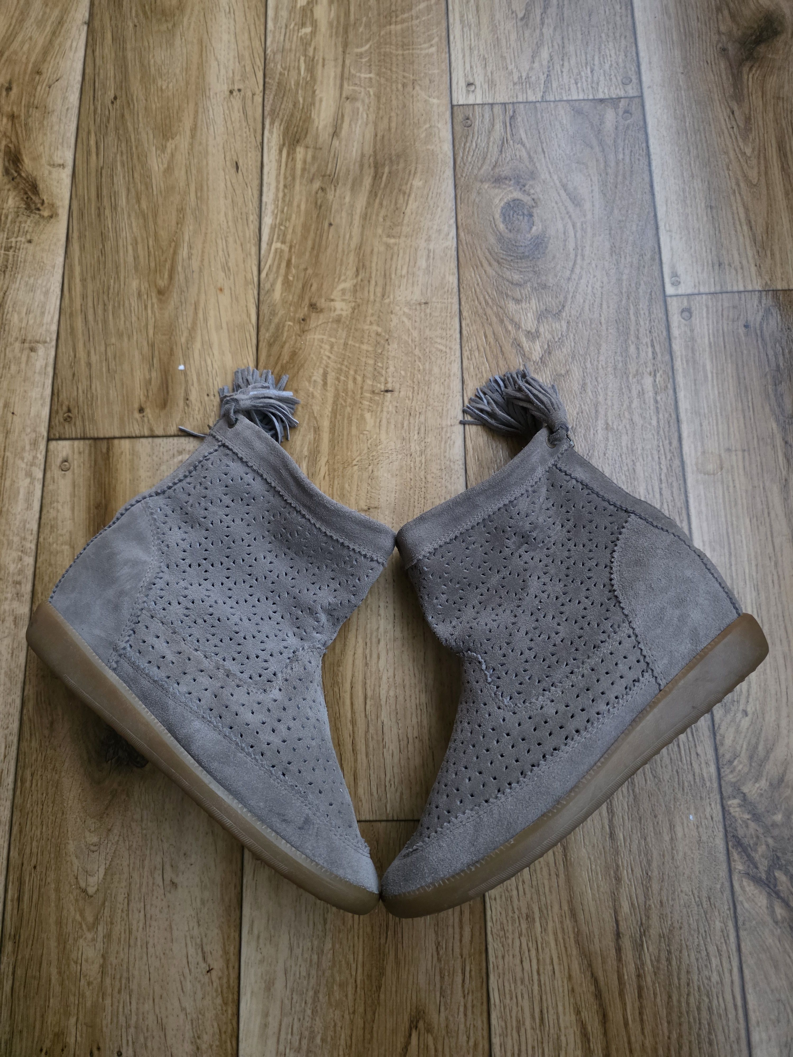 Isabel Marant × Isabel Marant Etoile × Vintage Isabel Marant Cutout Beslay Wedge Ankle Boots Size US 10 / IT 40 - 1 Thumbnail