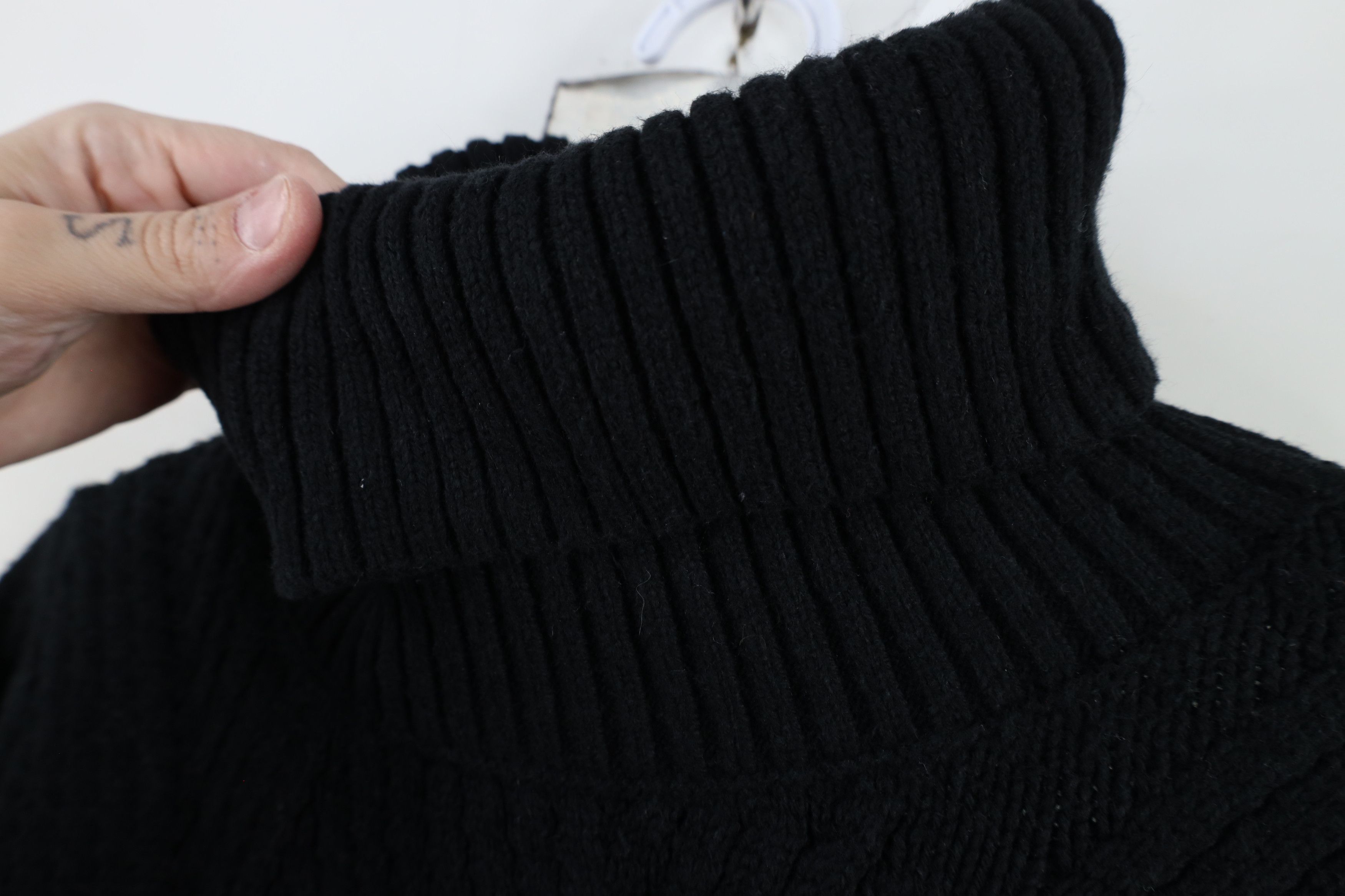 Banana Republic × Vintage Banana Republic Chunky Cross Weave Knit Turtleneck Sweater Size M / US 6-8 / IT 42-44 - 4 Thumbnail