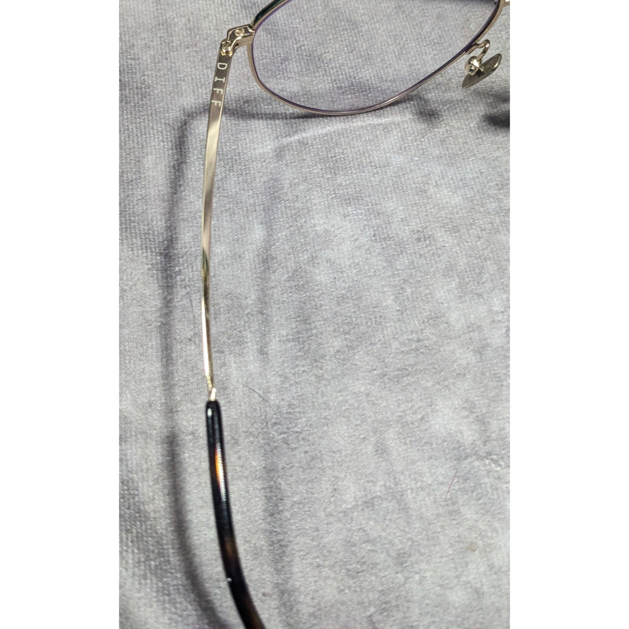Other Diff Eyewear Scout Aviator Gold And Tortoise Blue Light Glas Size ONE SIZE - 5 Thumbnail