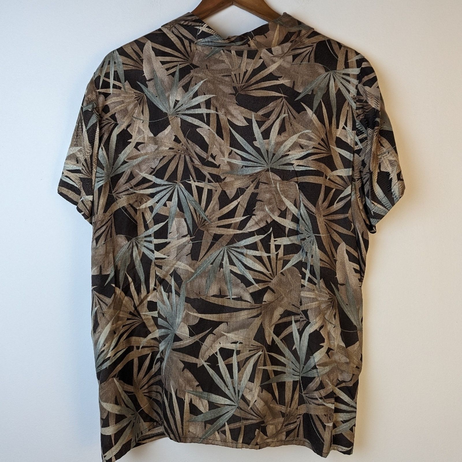 Caribbean Caribbean Joe Palm Silk Shirt - XL Size XL / US 12-14 / IT 48-50 - 4 Thumbnail