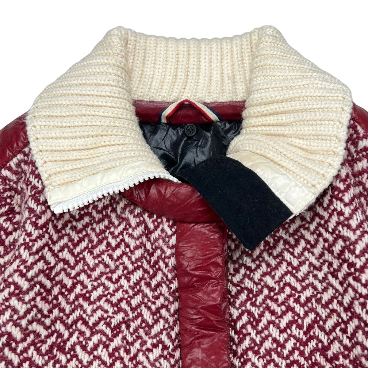 Moncler Grenoble Red Moncler Grenoble Penny Tweed Wool Down Jacket Size XS / US 0-2 / IT 36-38 - 4 Thumbnail