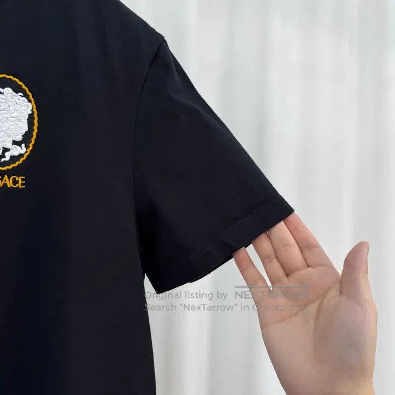 Versace Versace Summer Black Cotton Medusa T-Shirt . Size XL / US 12-14 / IT 48-50 - 4 Thumbnail