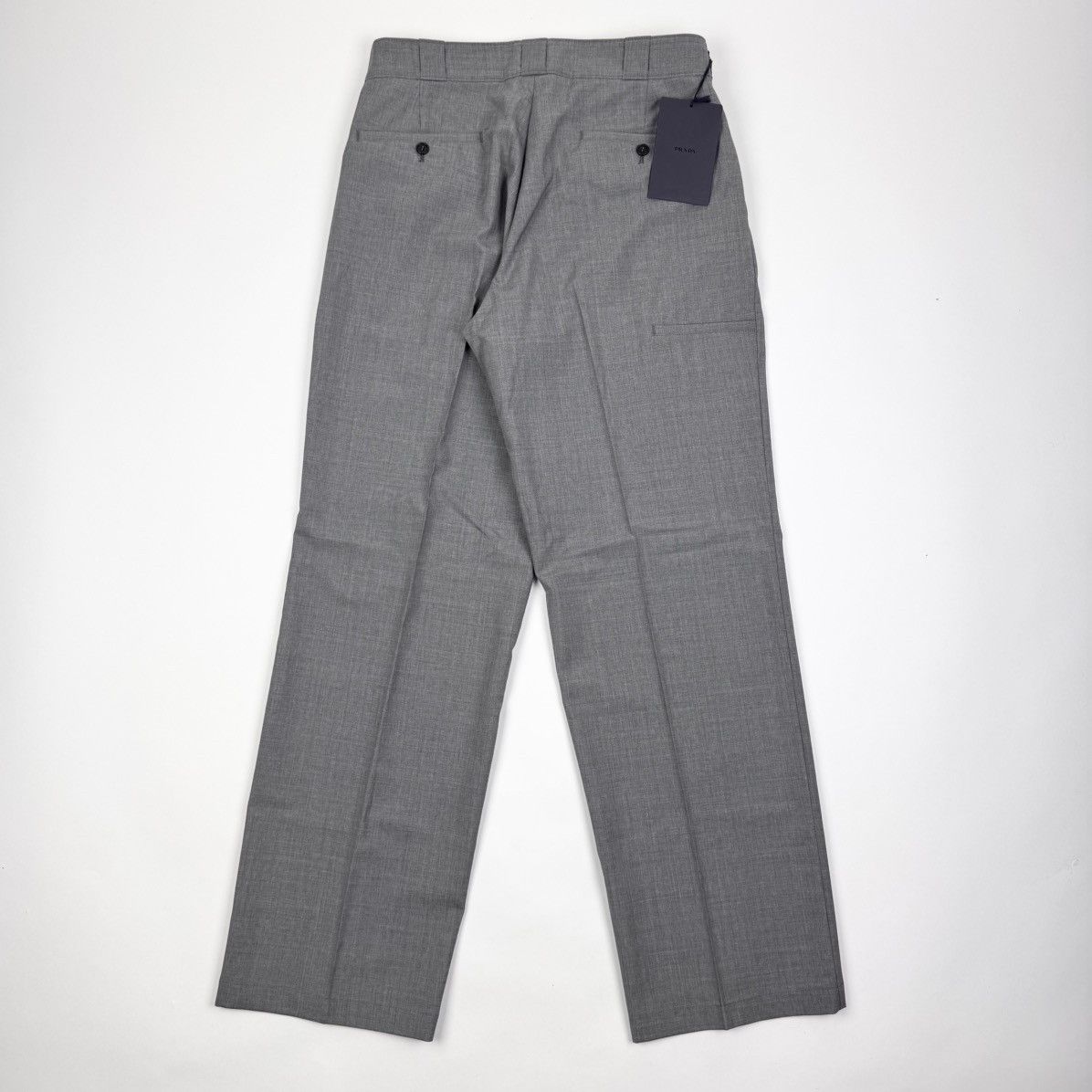 Prada Prada SS2024 Main-Line Light Gray Wide Fine Wool Pants Size US 34 / EU 50 - 5 Thumbnail