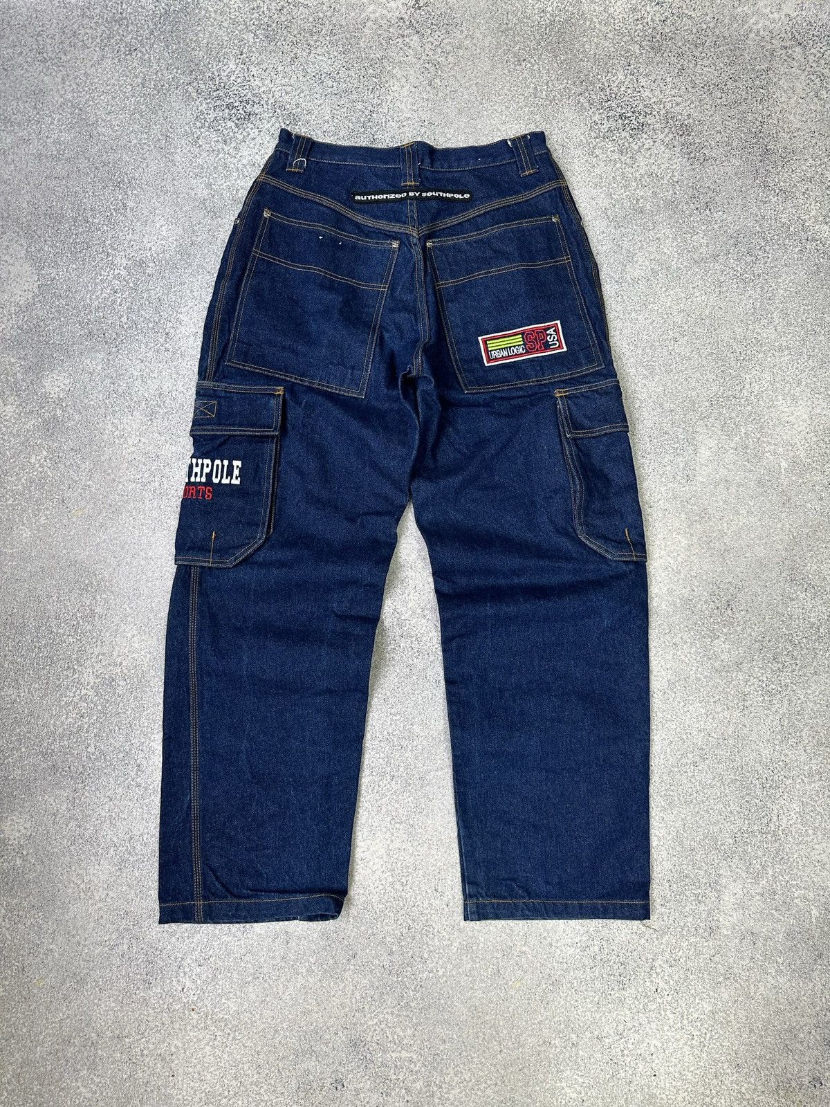 image of Rap Tees x Southpole Vintage Southpole Rap Baggy Y2K Jeans in Navy, Men's (Size 33)