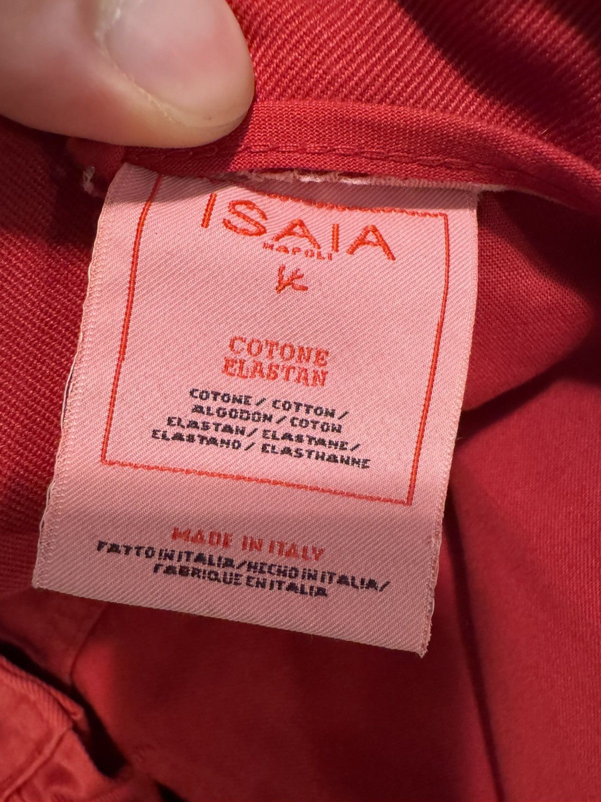 Isaia Red Button Fly Denim Jeans Size US 30 / EU 46 - 8 Thumbnail