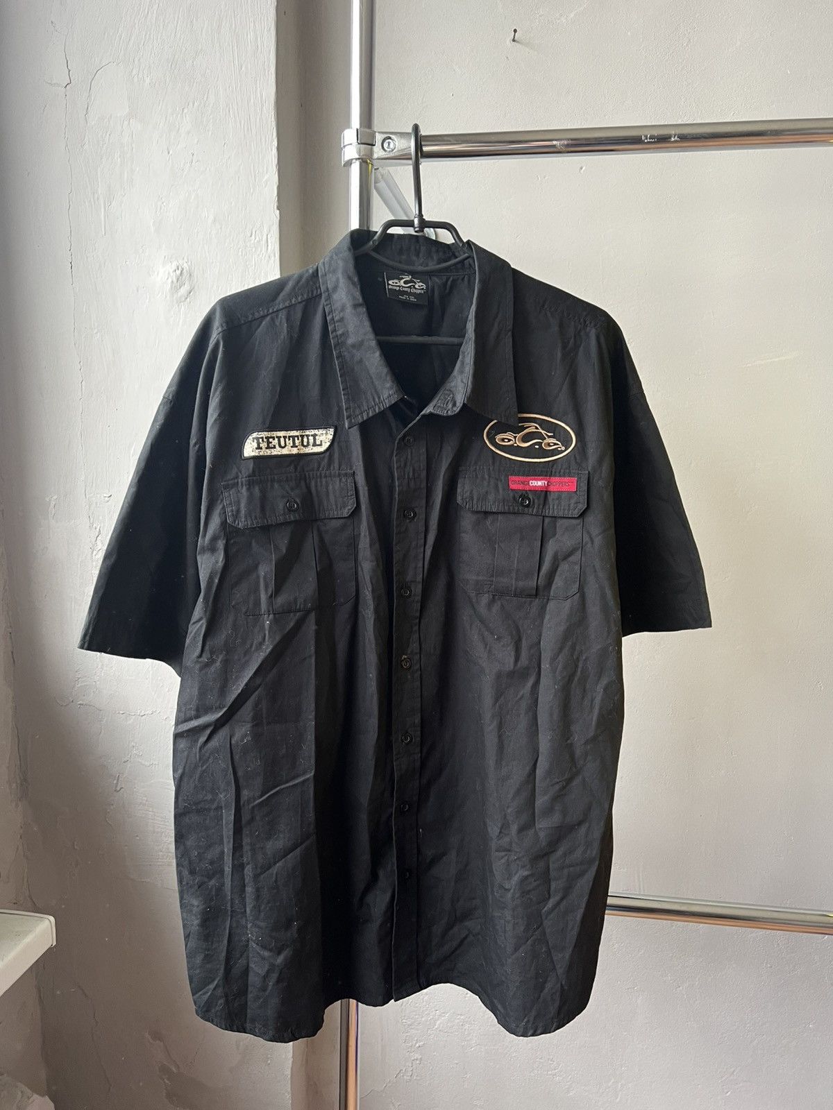 West Coast Choppers ORANGE COUNTY CHOPPERS TOUTULMOTORCYCLE BUTTON SHIRT VINTAGE Size US XXL / EU 58 / 5 - 2 Thumbnail