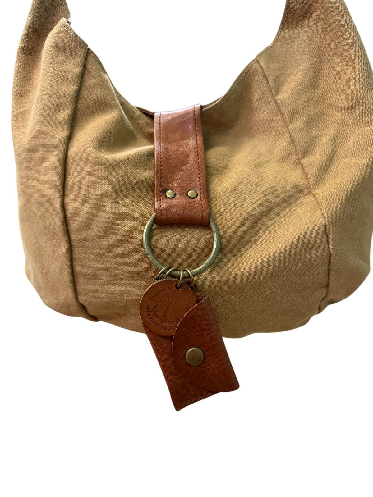 Japanese Brand RARE CLUETO KOBE CANVAS HOBO BAG Size ONE SIZE - 3 Thumbnail