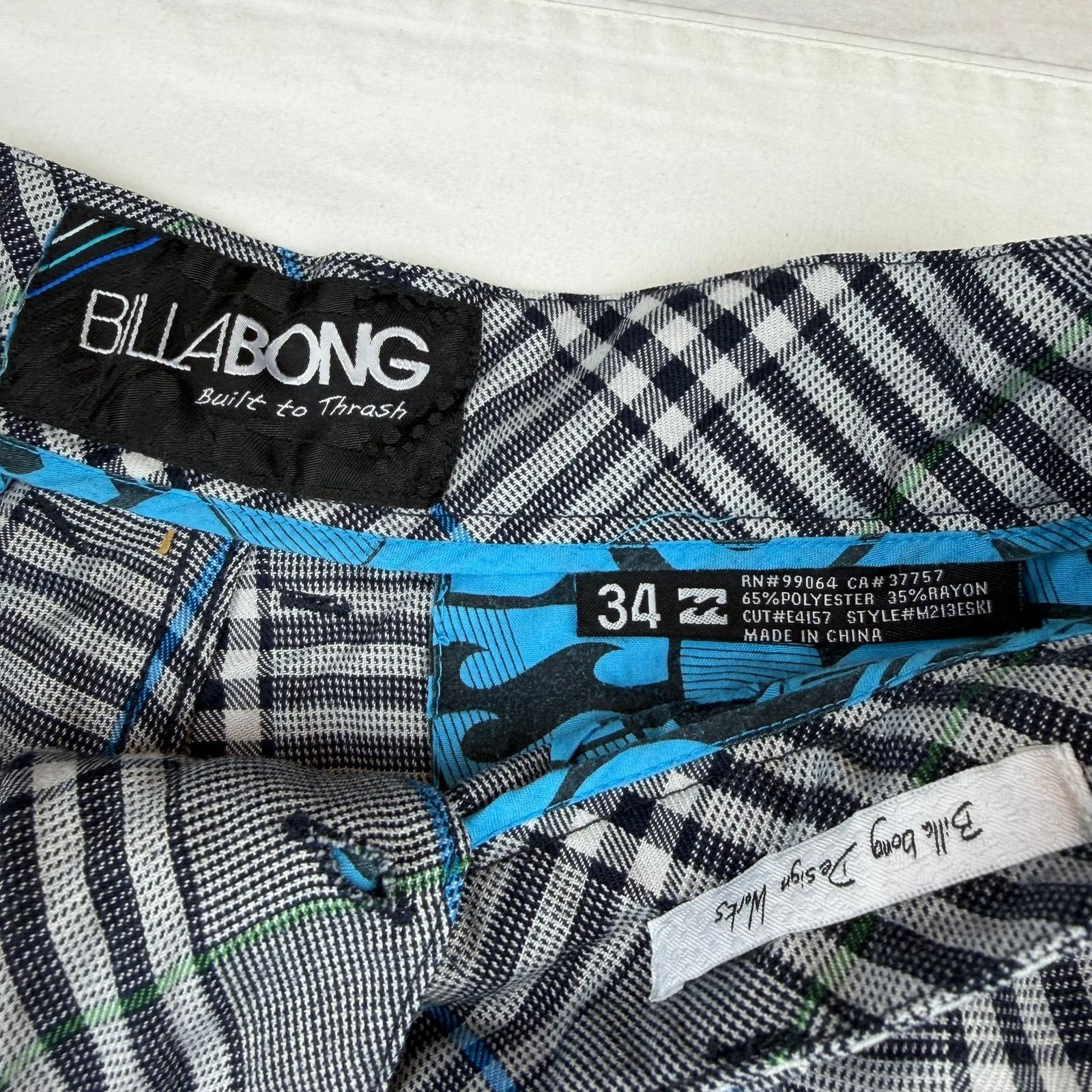 Billabong Billabong Plaid Chino Shorts Men's Size 34 Size US 34 / EU 50 - 3 Thumbnail