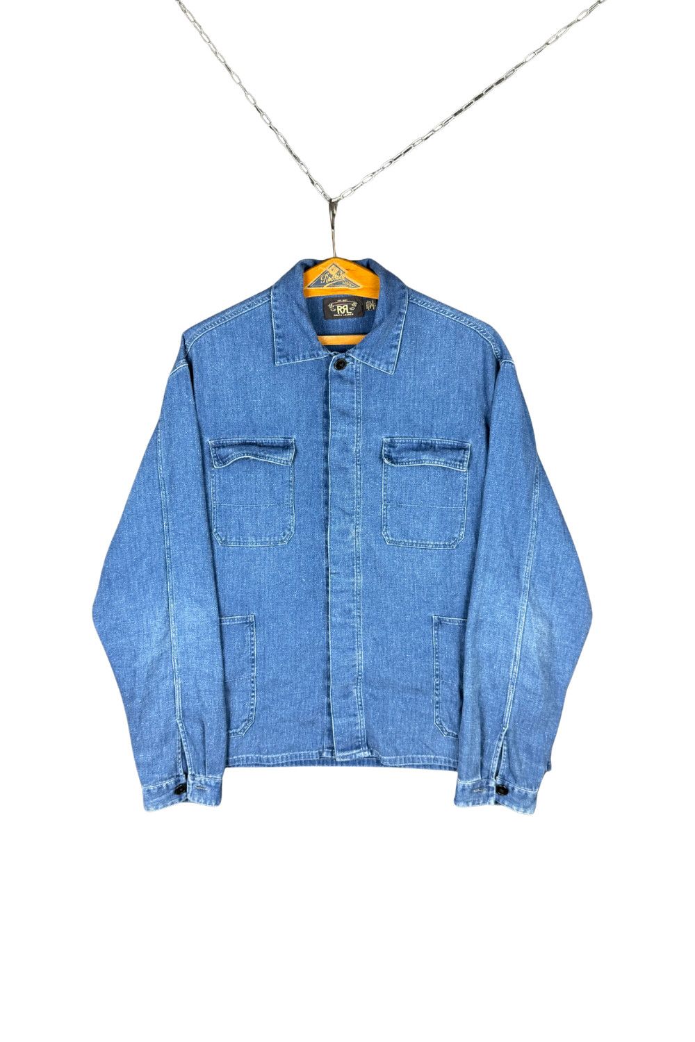 RRL Ralph Lauren RRL Cotton-Linen Herringbone Denim Work Jacket - ss15 est, Size US L / EU 52-54 / 3 - 14 Thumbnail