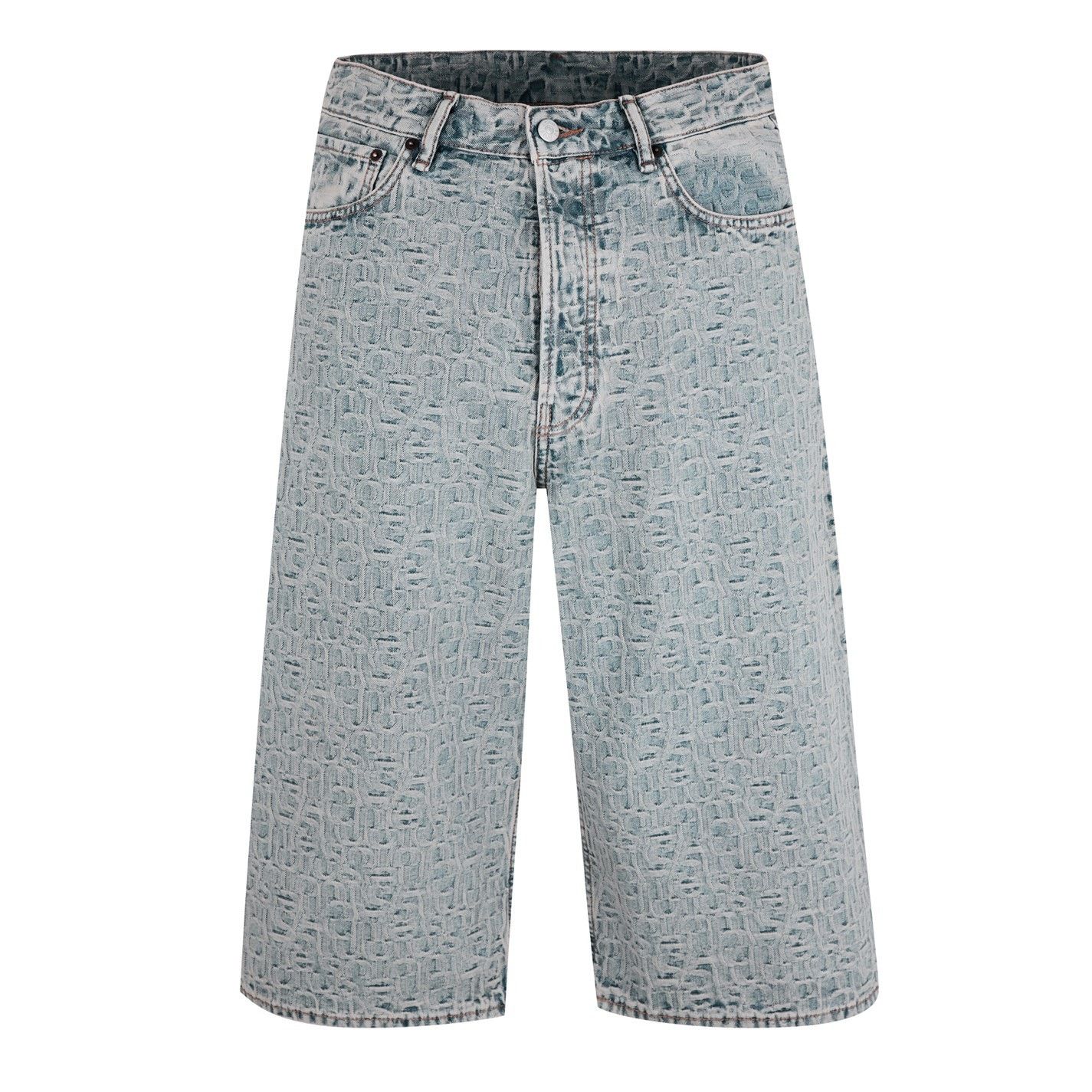 Acne Studios o1g2r1mq0825 Monogram Shorts in Blue/Beige Size US 32 / EU 48 - 1 Thumbnail