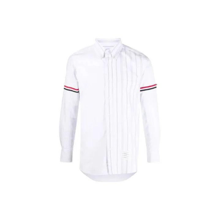 Thom Browne Thom Browne Striped Long Sleeve Shirt for Men Size US S / EU 44-46 / 1 - 1 Thumbnail