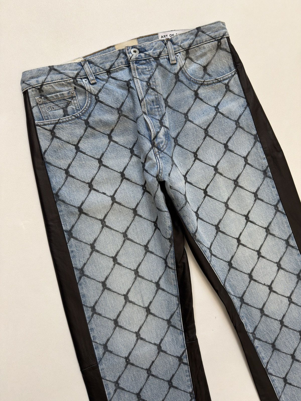 Gallery Dept. ‘Cage Ventura’ Print Washed Blue Jeans Size US 32 / EU 48 - 12 Thumbnail