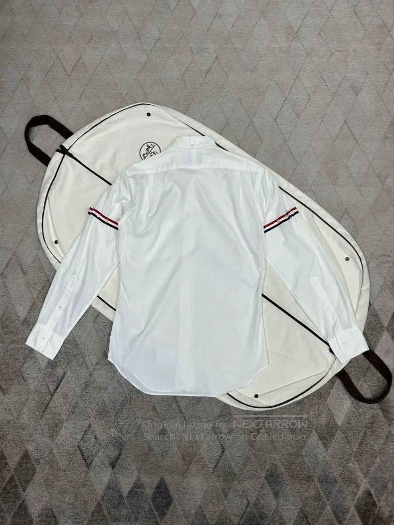 Thom Browne Thom Browne White shirt with a ribbon Size US M / EU 48-50 / 2 - 4 Thumbnail