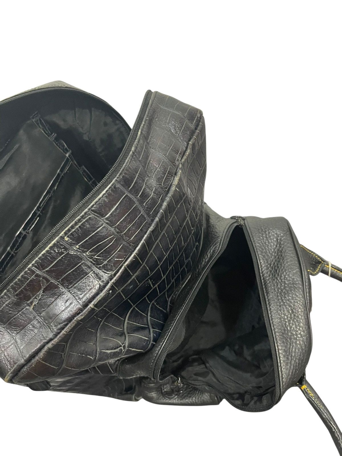 Genuine Leather Crocodile Embossed Theatre Product Japan Hand Carry Bag 1🟩8 Size ONE SIZE - 12 Thumbnail