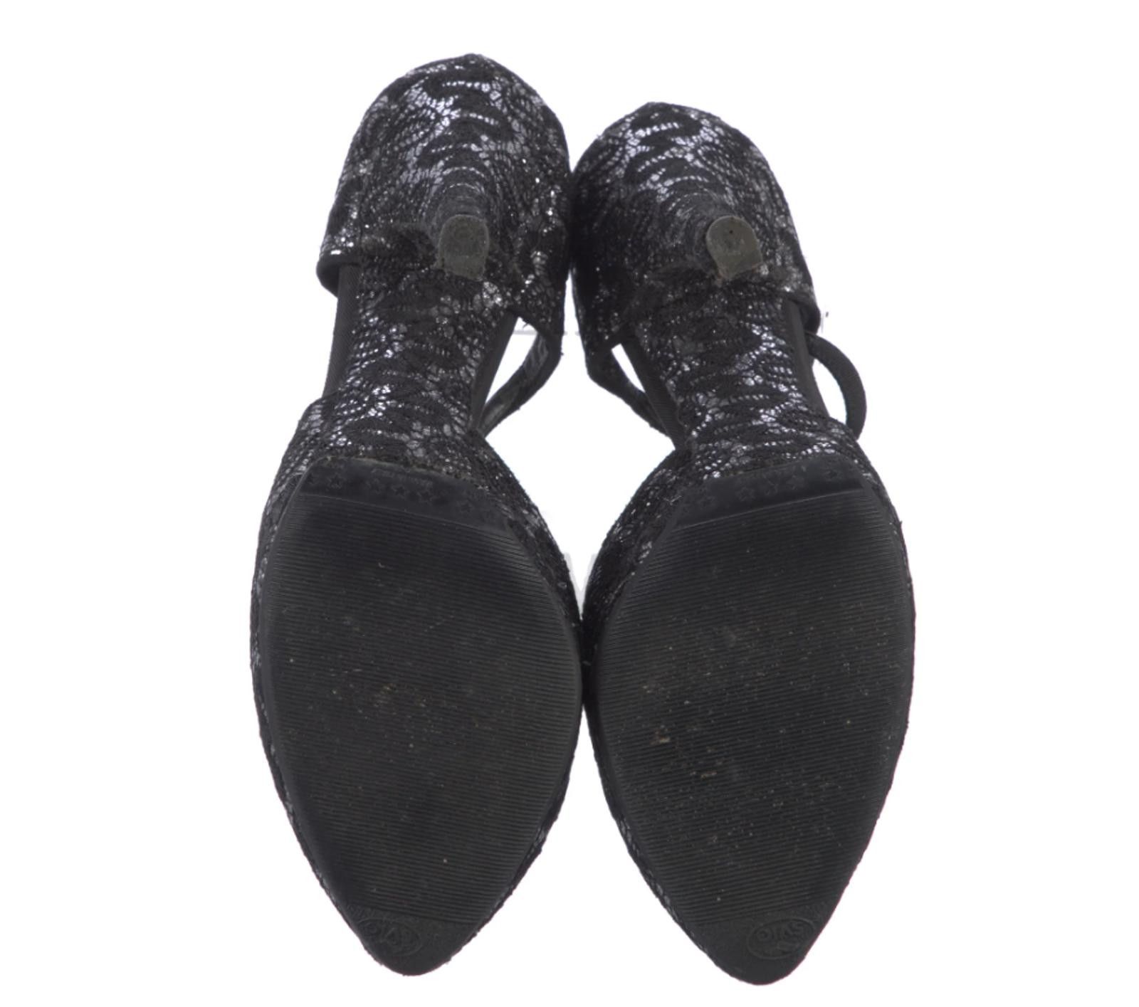 Dolce & Gabbana Dolce & Gabbana Lace & Glitter Accent D'Orsays, Sz US9 EU40 Size US 9 / IT 39 - 5 Thumbnail