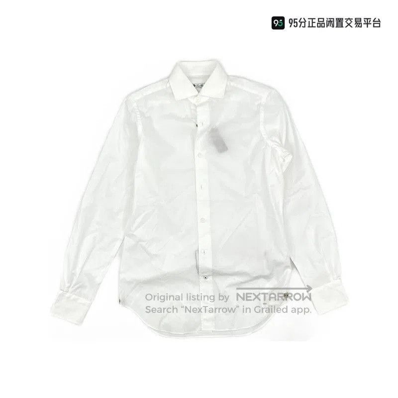 Loro Piana Loro Piana Men's Classic White Button. Size US S / EU 44-46 / 1 - 1 Thumbnail