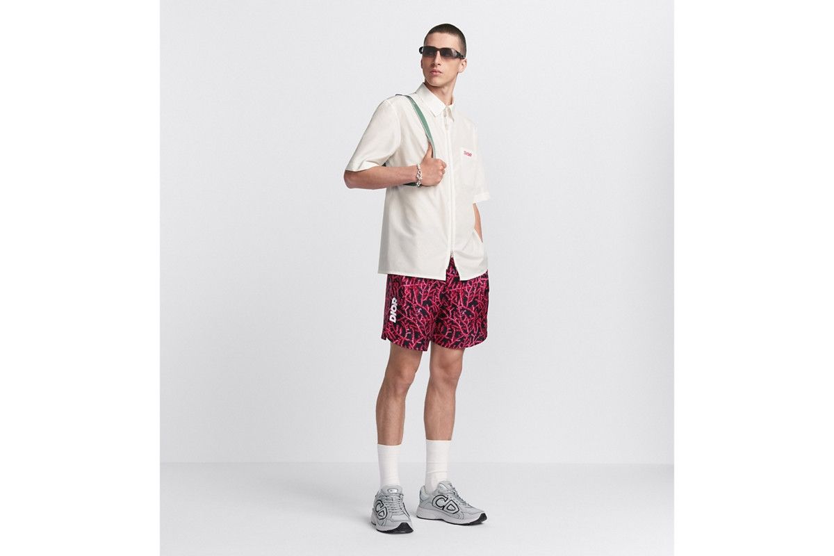 Dior o1bcso1str0226 Short-Sleeved Zipped Shirt in White Size US XL / EU 56 / 4 - 5 Thumbnail