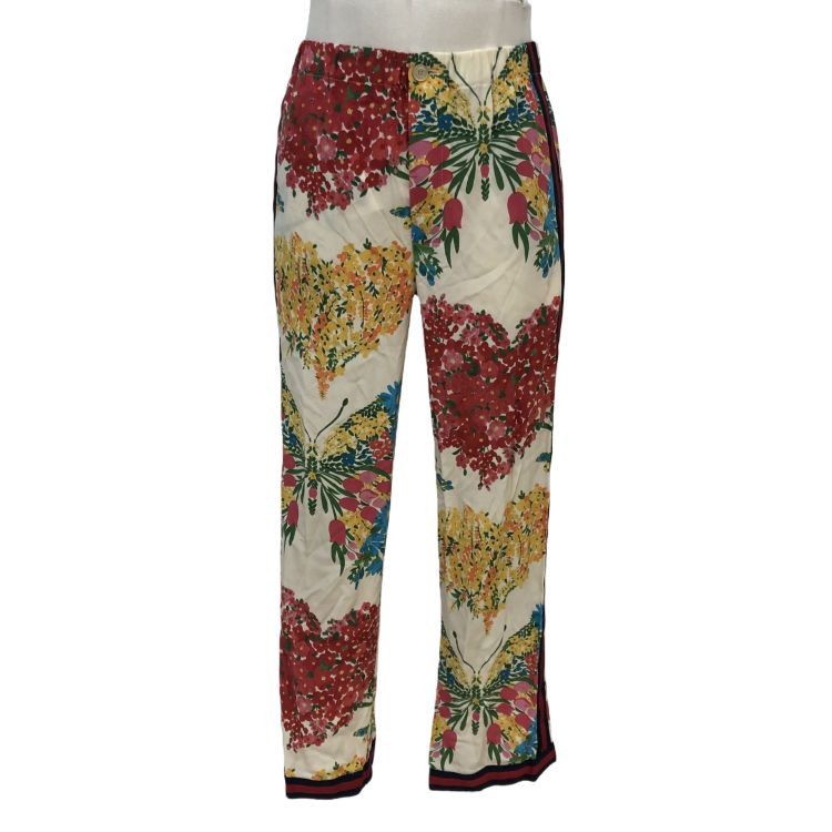 Gucci Gucci Floral Print Web Stripe Pants Size 36 Size 25" / US 0 / IT 36 - 1 Thumbnail