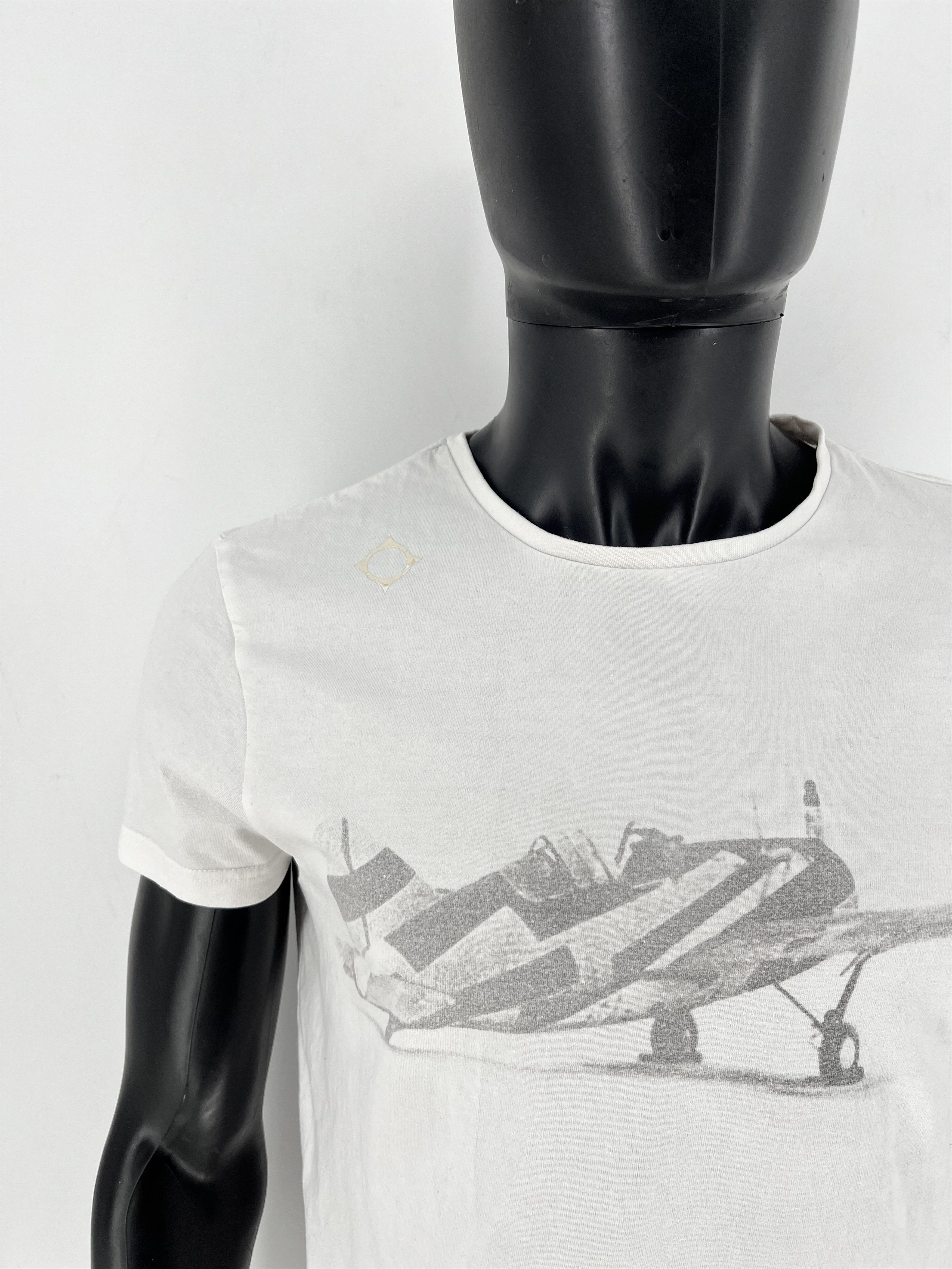 MA.STRUM Ma.Strum vintage white T-shirt central logo plane Size US S / EU 44-46 / 1 - 8 Thumbnail