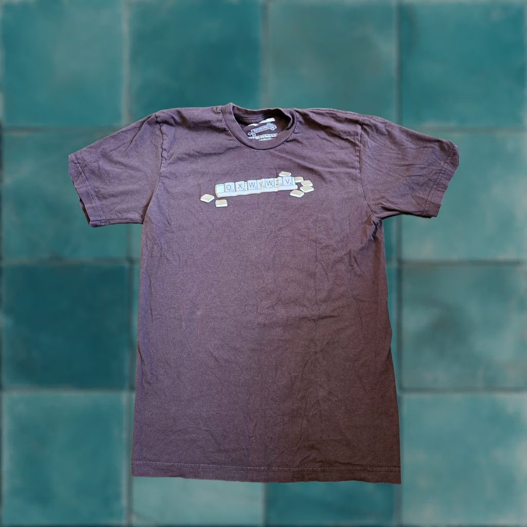 Threadless Treadless Scrabble Print T-shirt Men Brown Short Sleeve Crew Neck M Regular Size - United States Made Size US M / EU 48-50 / 2 - 1 Thumbnail
